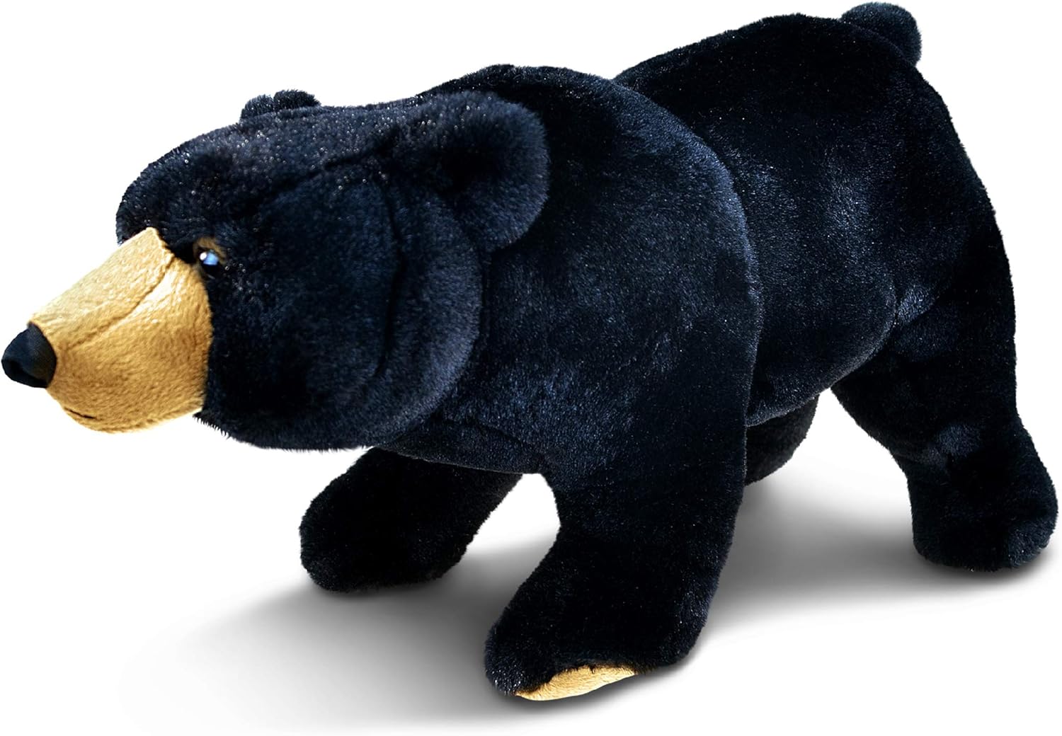 DolliBu Plush Black Bear - 16 Inches Huggable Toy