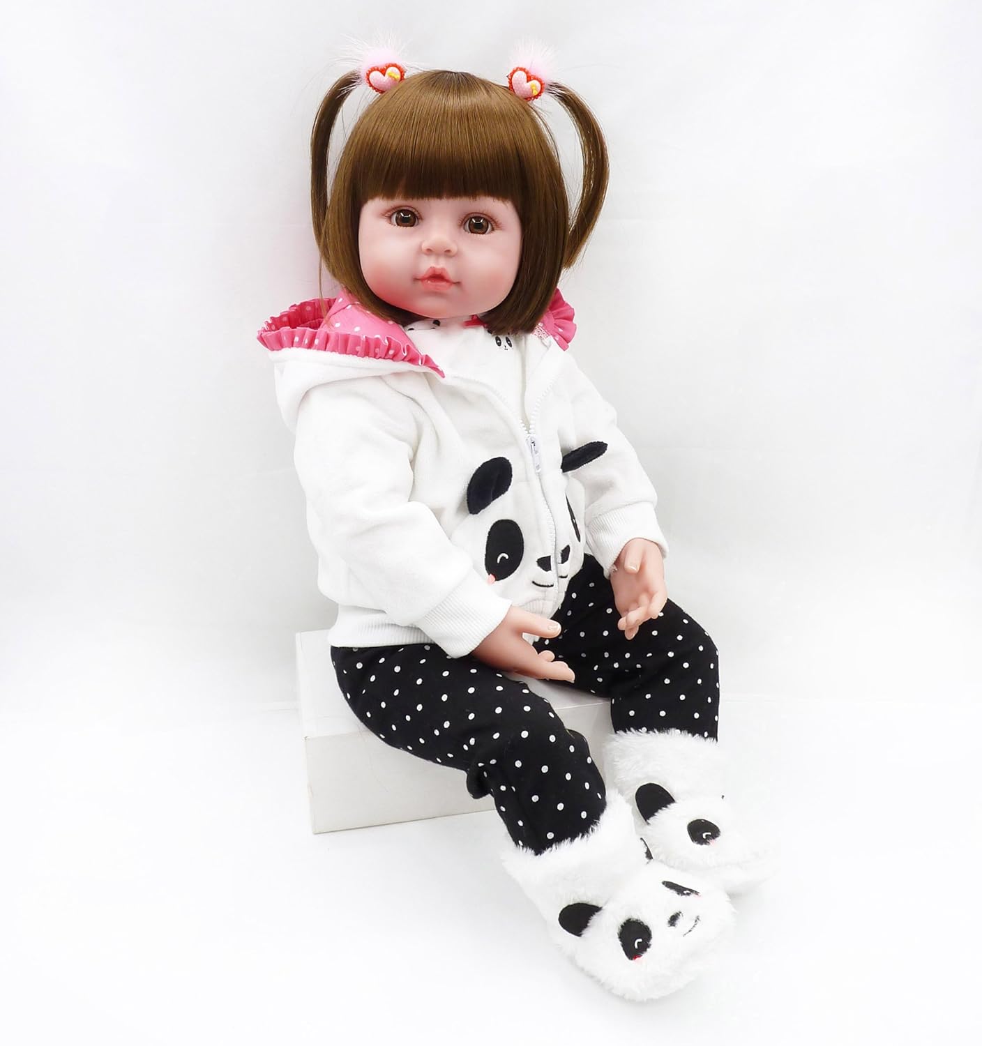 Pedolltree Reborn Baby Girl 18 Inch Panda Outfit