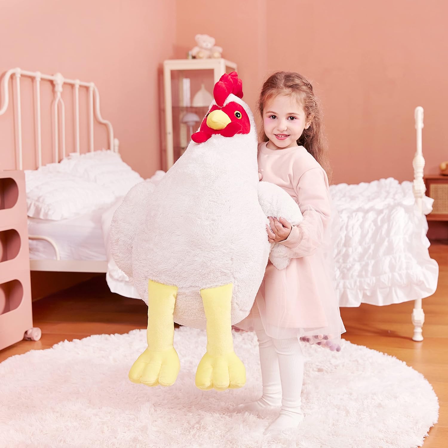 IKASA Giant Chicken Plush Stuffed Animal Toy 23 Inch Big Size