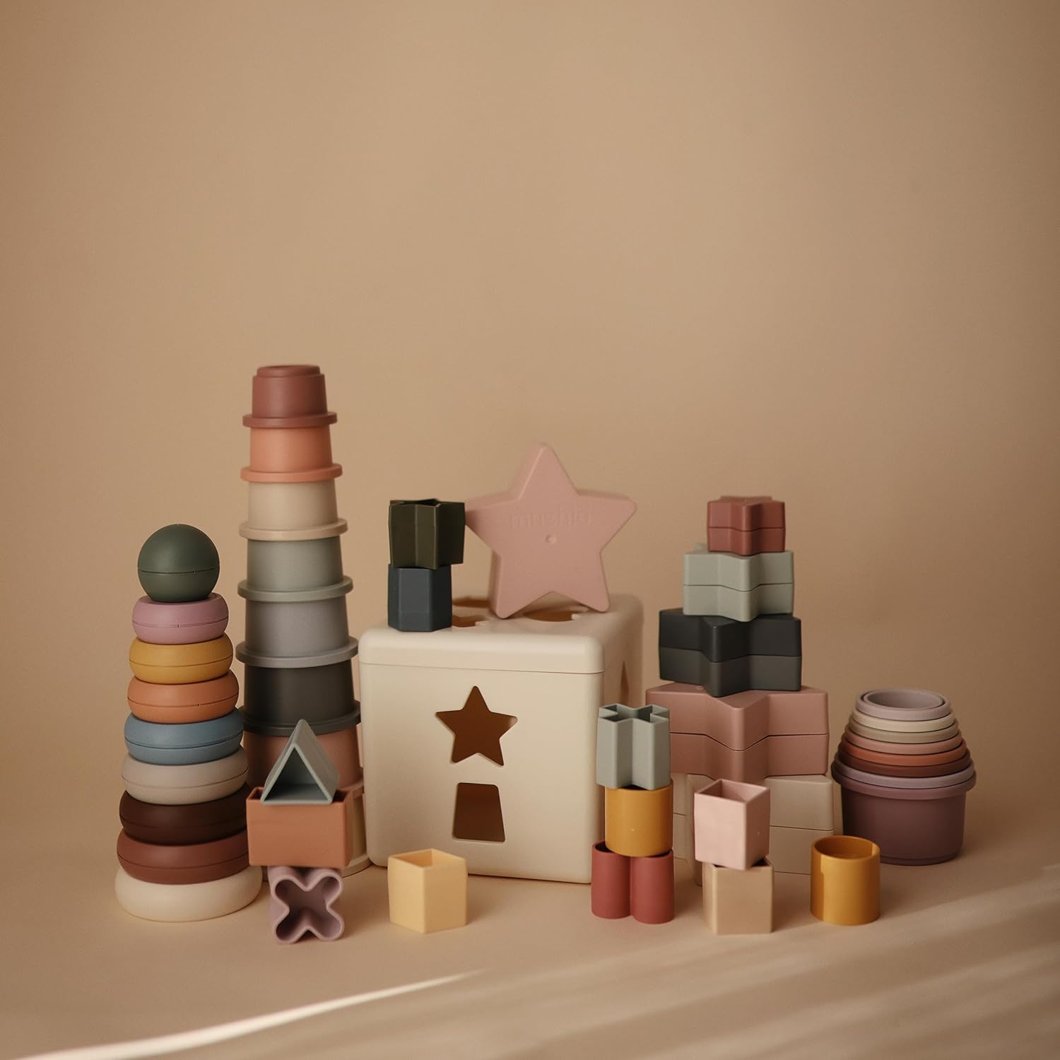 Mushie Stacking Cups Toy Made in Denmark