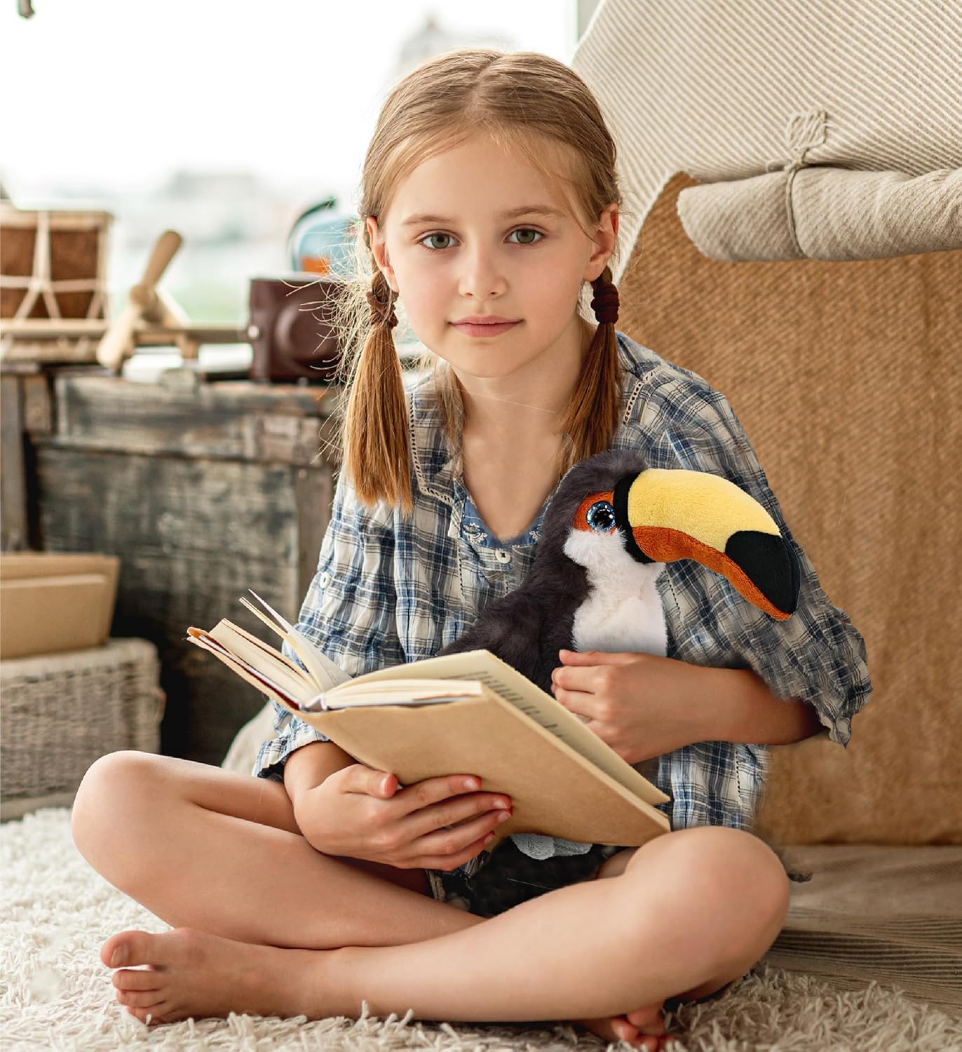 DolliBu Toucan Plush - 8 Inches Super Soft Stuffed Animal