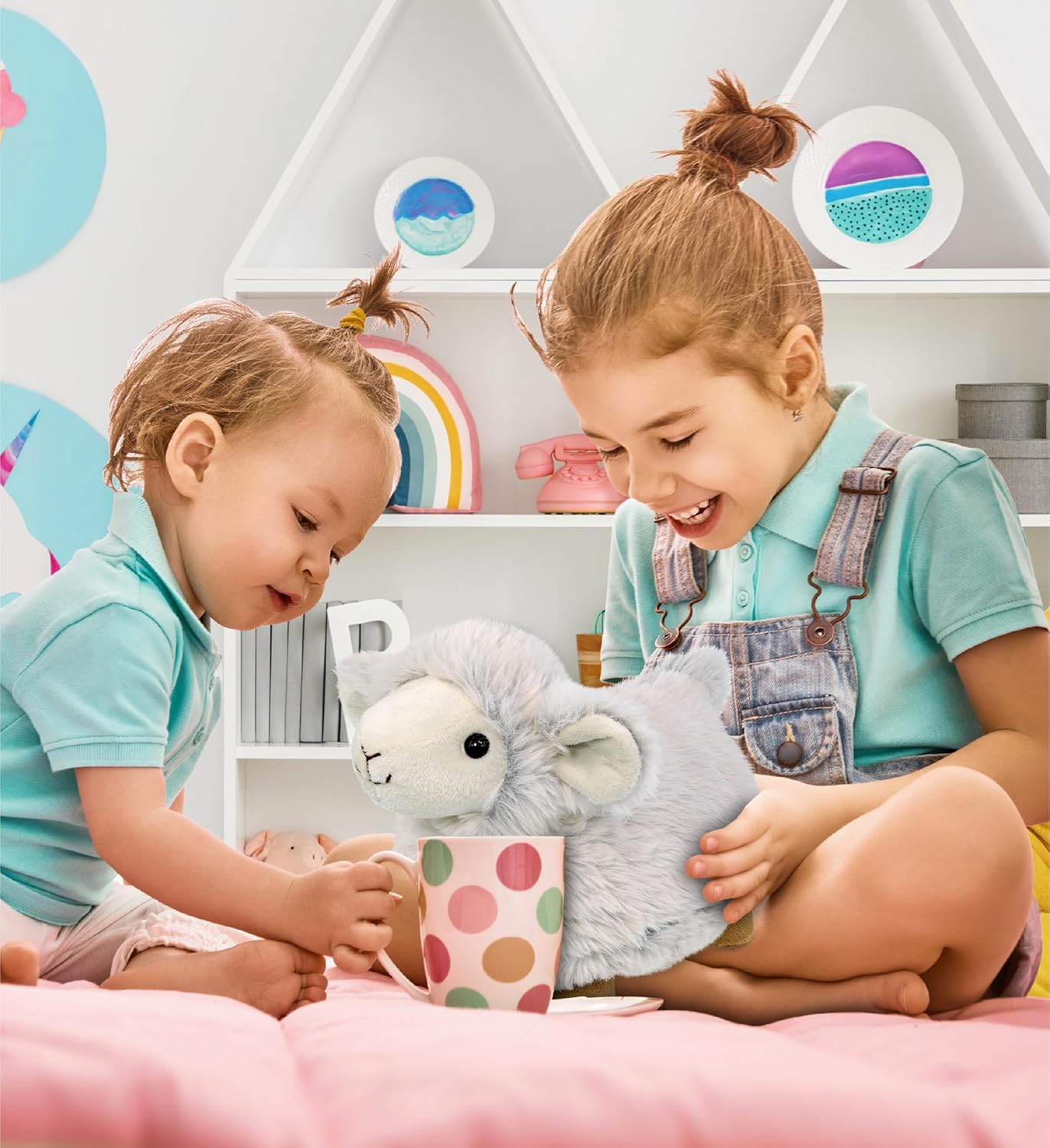 DolliBu White Sheep Plush Toy - 115 Inches