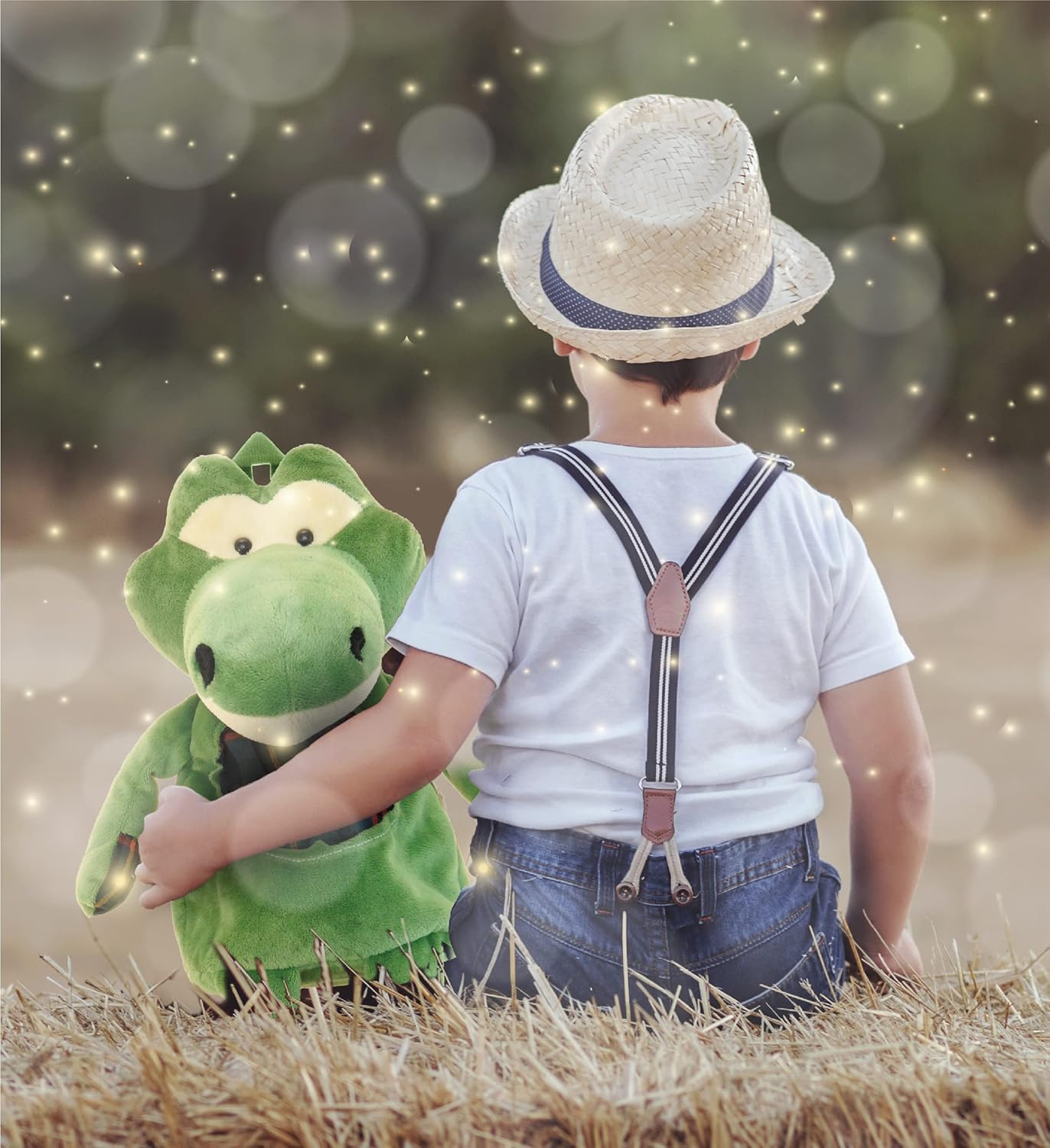 DolliBu Alligator Plush Backpack 14 Cute Kids Travel Bag