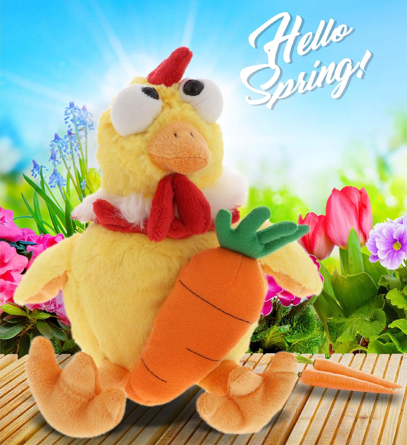 DolliBu Easter Happy Rooster Plush Toy - 105 Inches