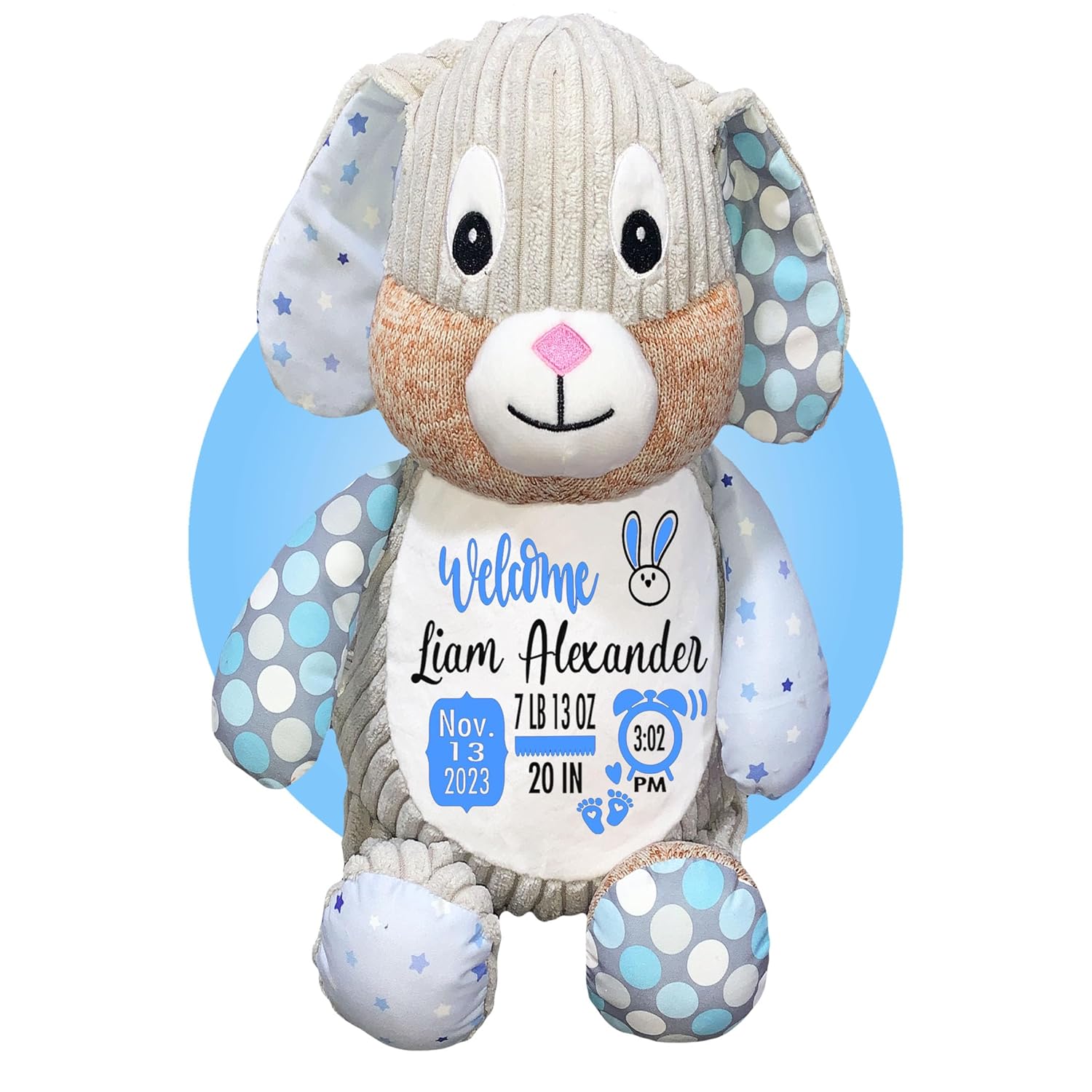 Kikilishop Starry Night Bunny Birth Stats Plush
