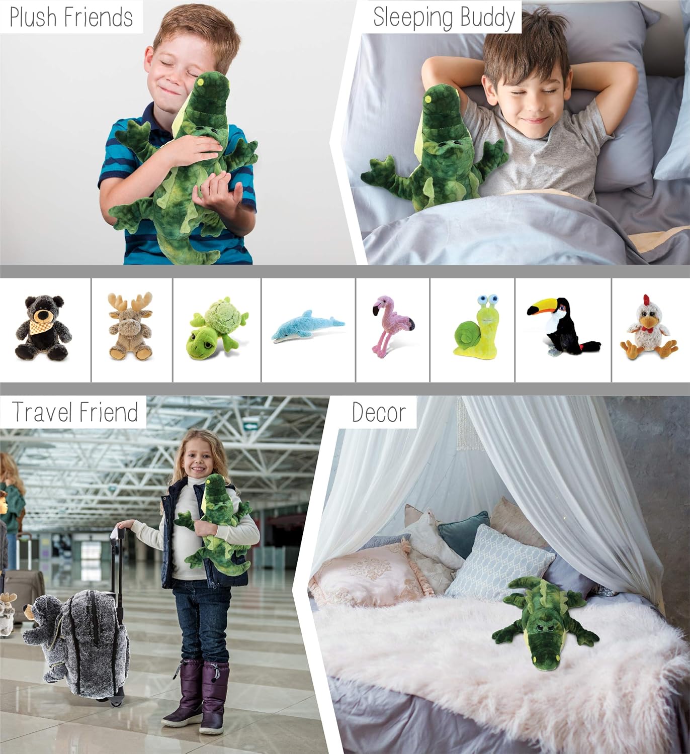 Puzzled DolliBu 18 Inch Soft Alligator Plush Toy