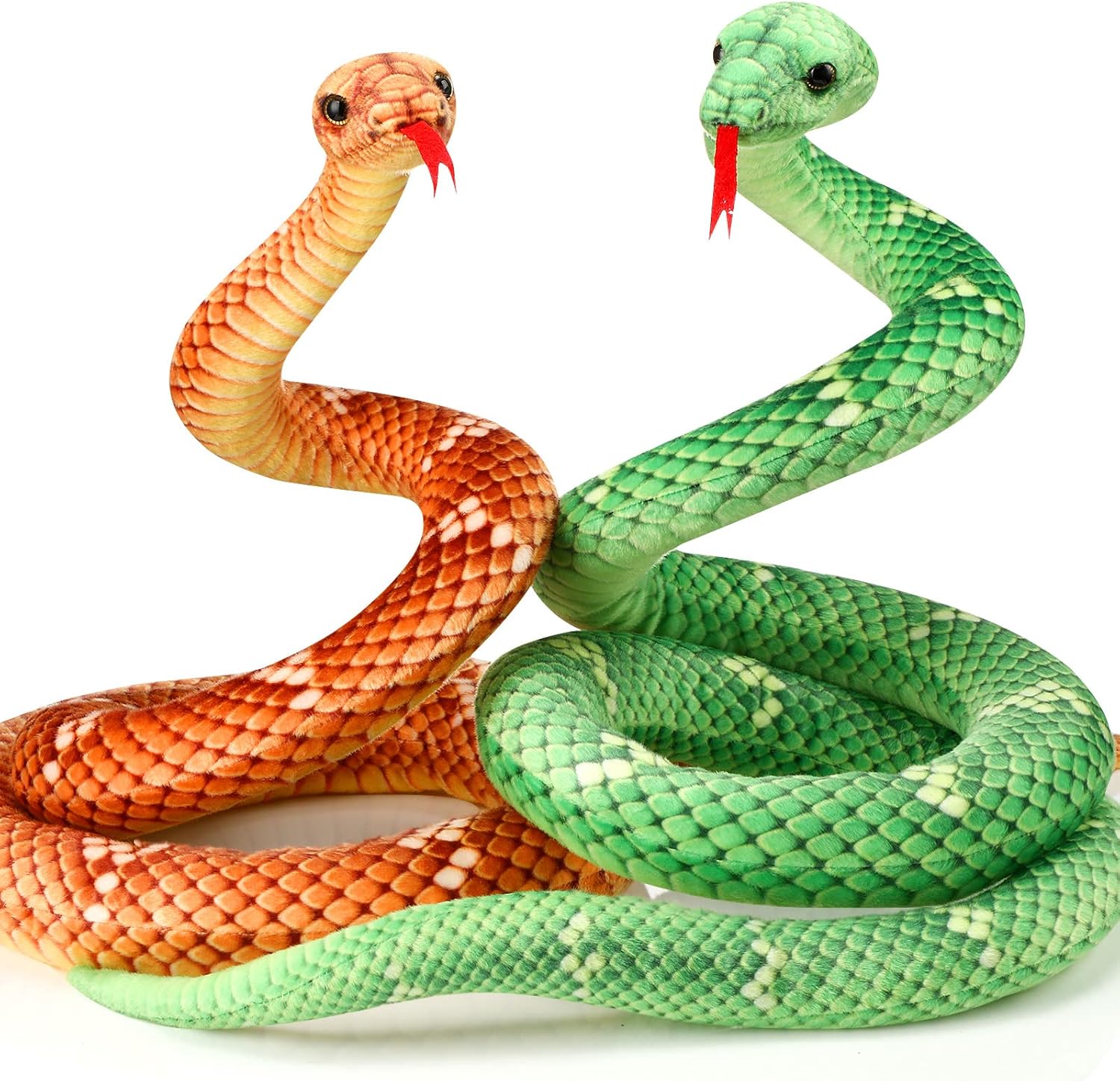 HyDren 2 Pcs Giant Plush Snake Toys for Kids