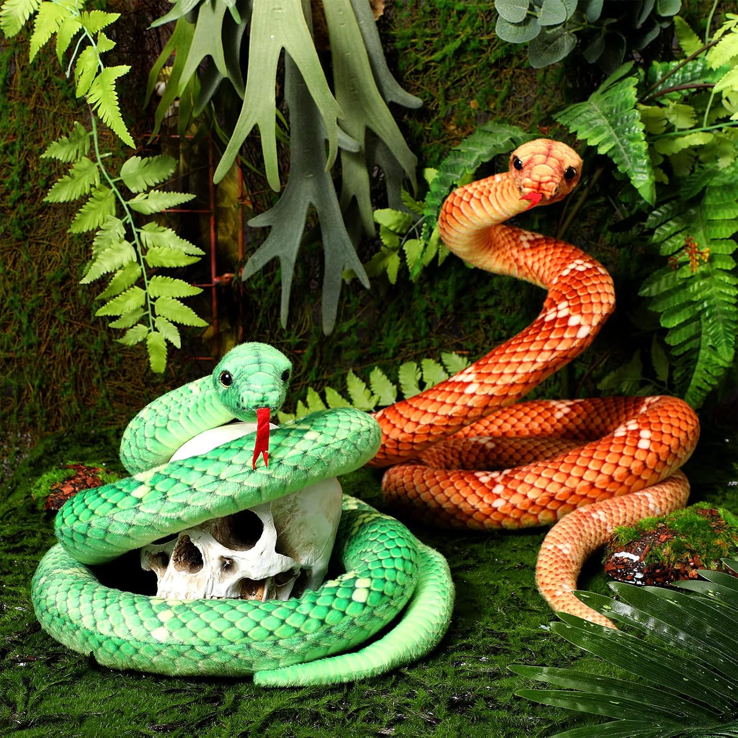 HyDren 2 Pcs Giant Plush Snake Toys for Kids