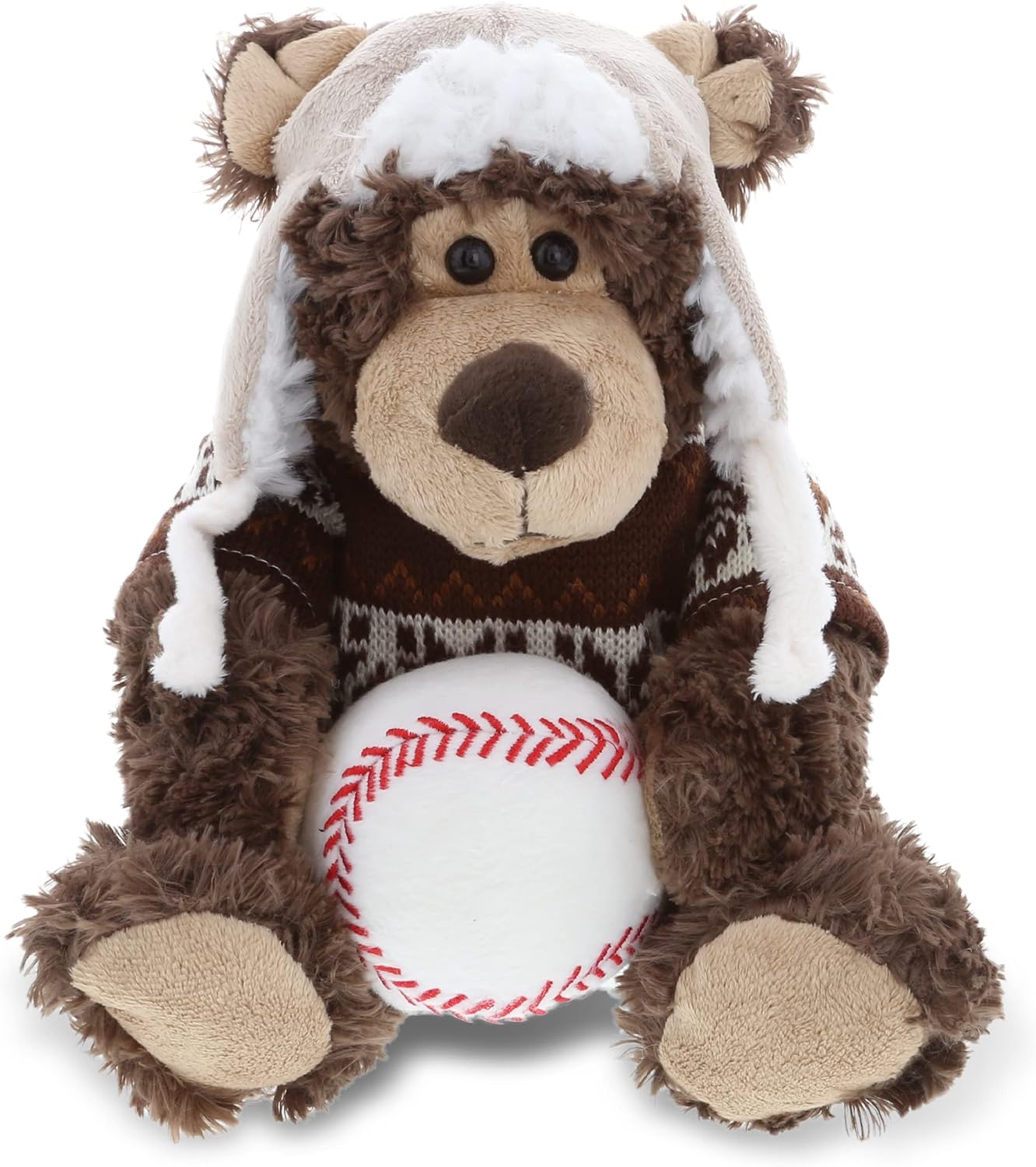 DolliBu Grizzly Bear with Clothes - 9 Inch Sports Plush Toy