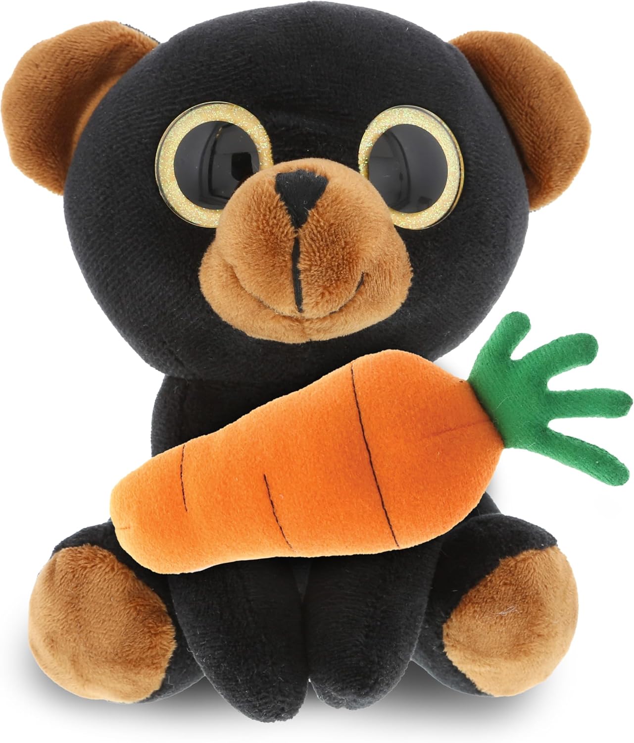 DolliBu Happy Easter Black Bear Plush Toy 8 Inches