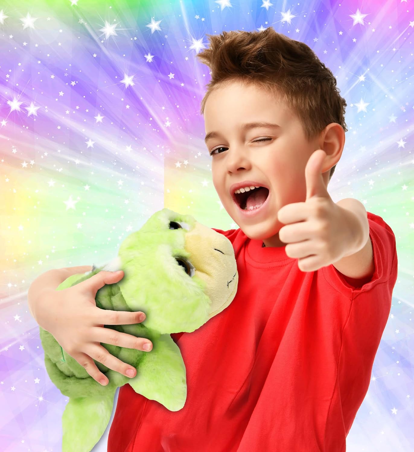 DolliBu 11 Inch Plush Sea Turtle - Huggable Cuddle Toy for Kids Adults