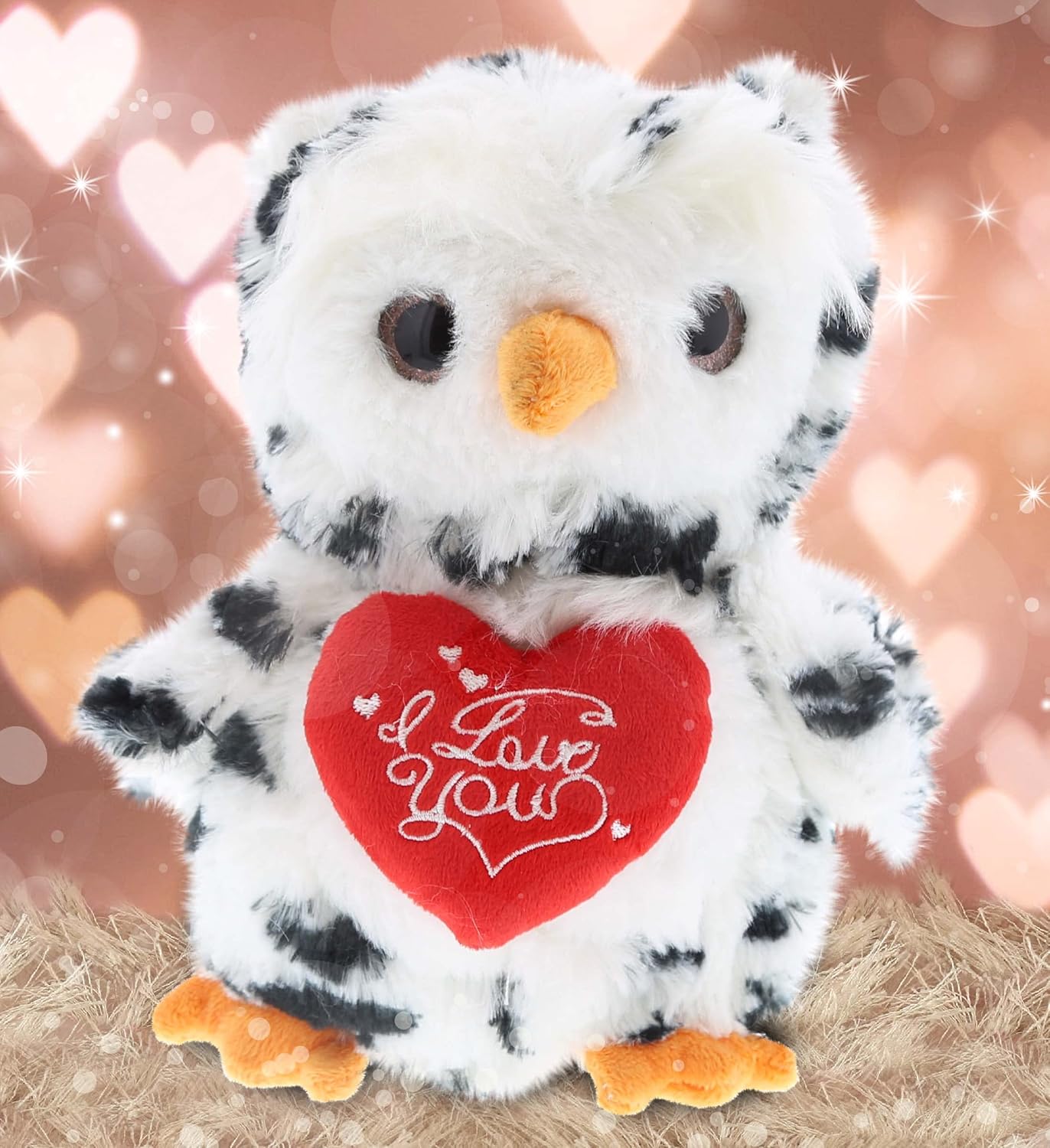 DolliBu I Love You Valentine Plush Owl - Personalized Name Gift