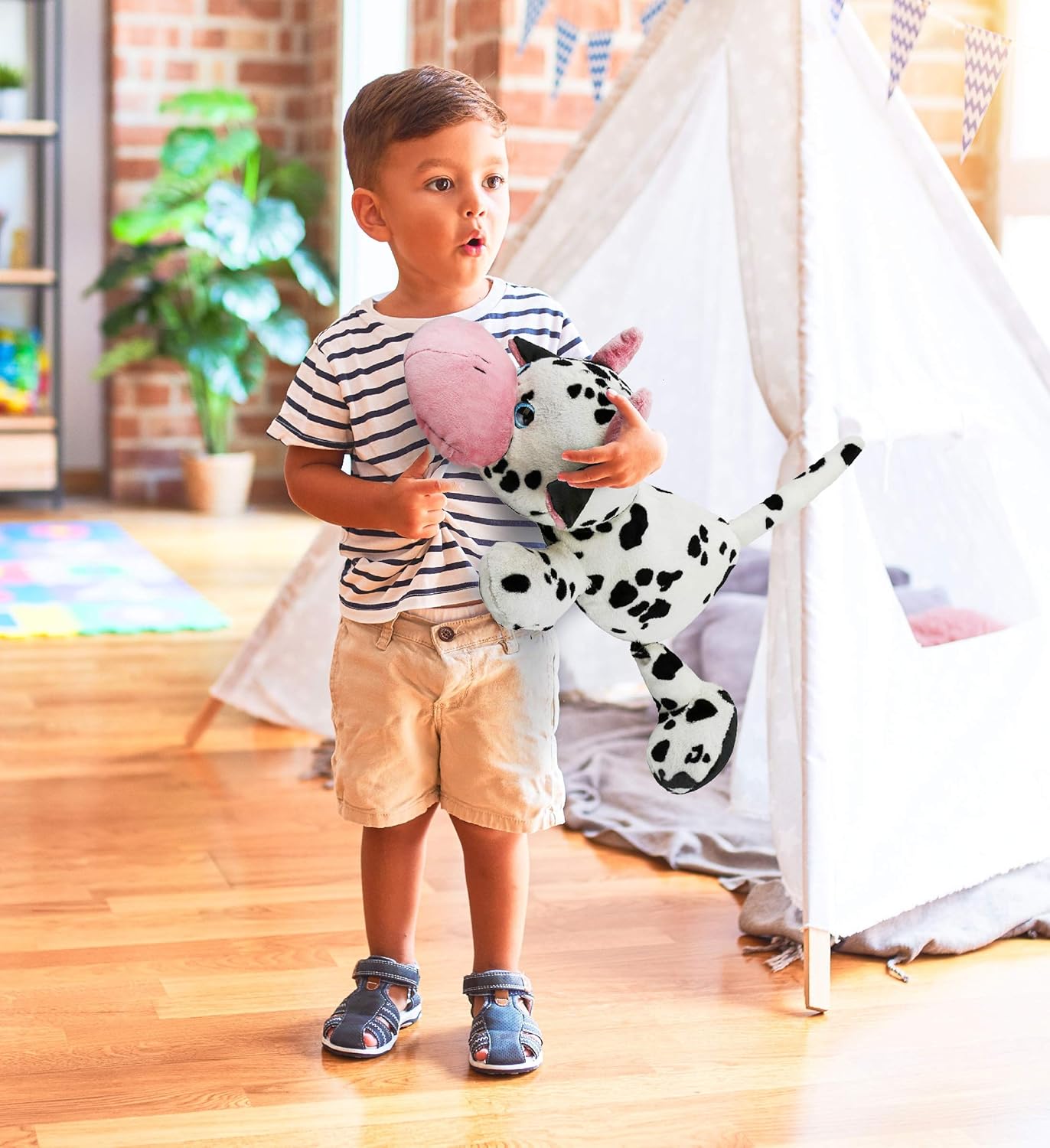DolliBu Plush Cow Pillow - 27 Inch Big Hugging Toy