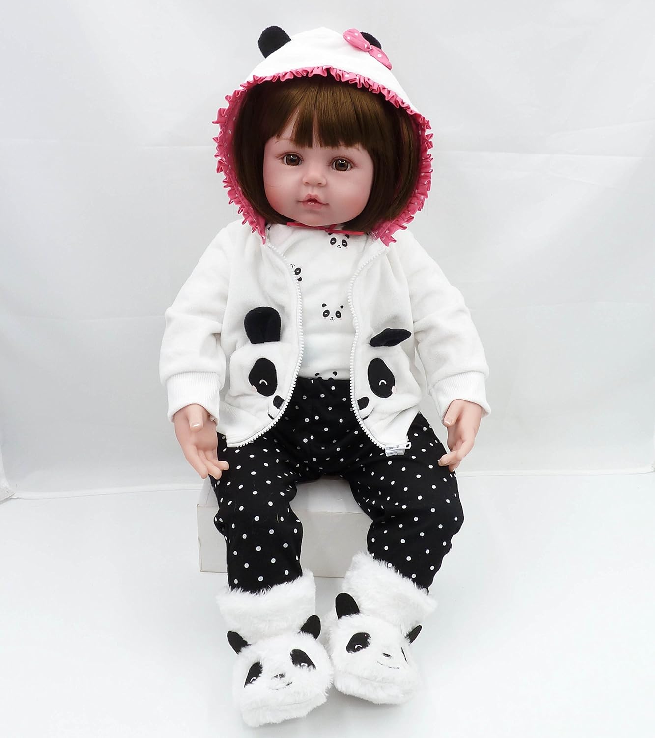 Pedolltree Reborn Baby Girl 18 Inch Panda Outfit