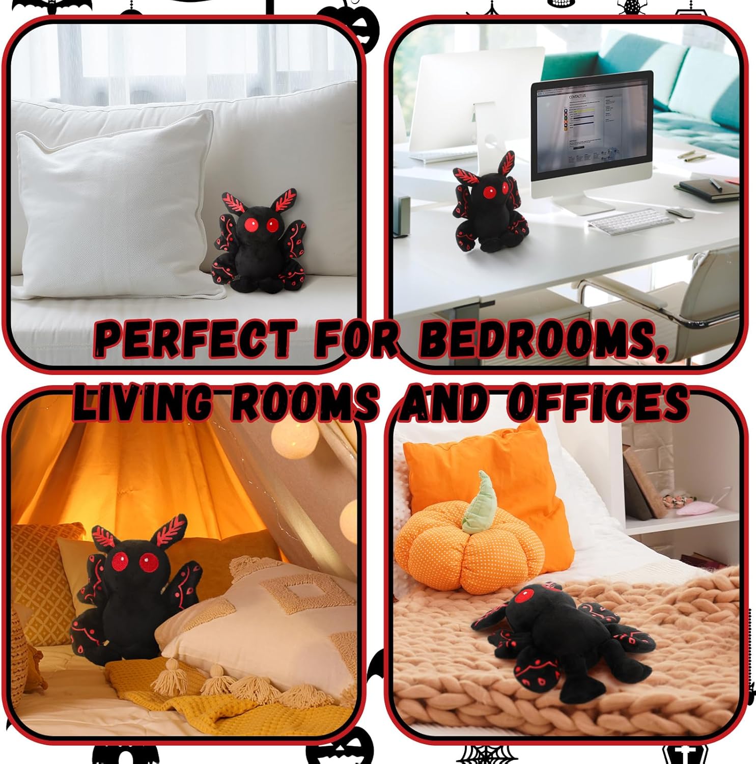 Jenaai Christmas Mothman Plush Toy for Kids