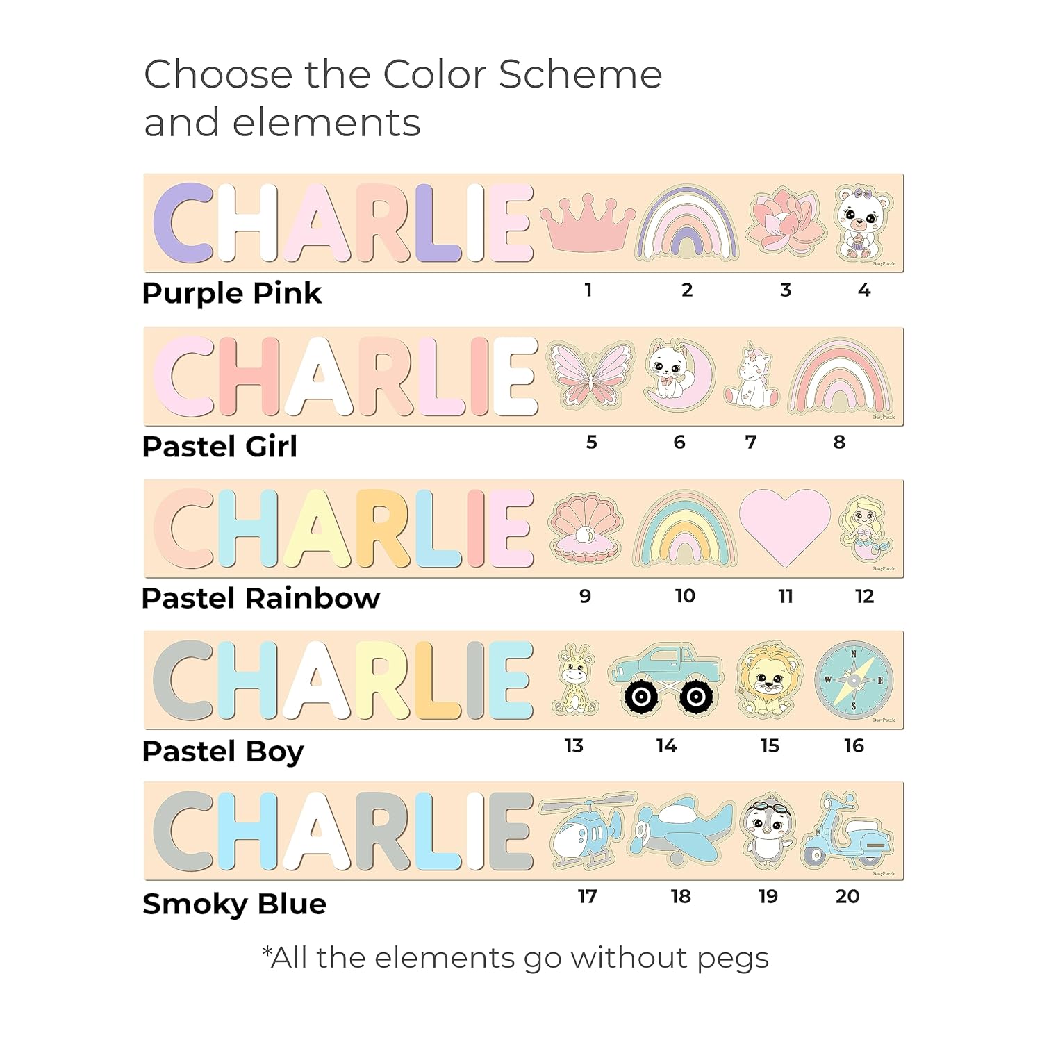 Personalized Wooden Puzzle for Baby and Toddler