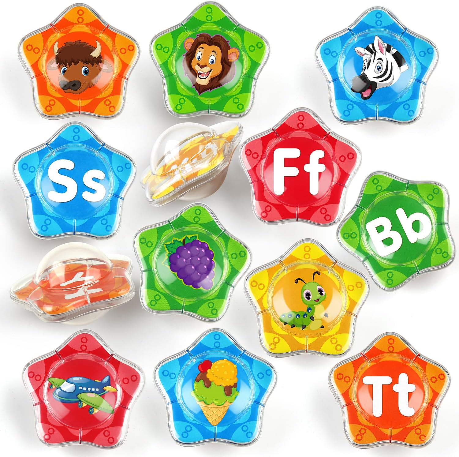 Coogam Floating Starfish Bath Toy Alphabet Set 26pcs