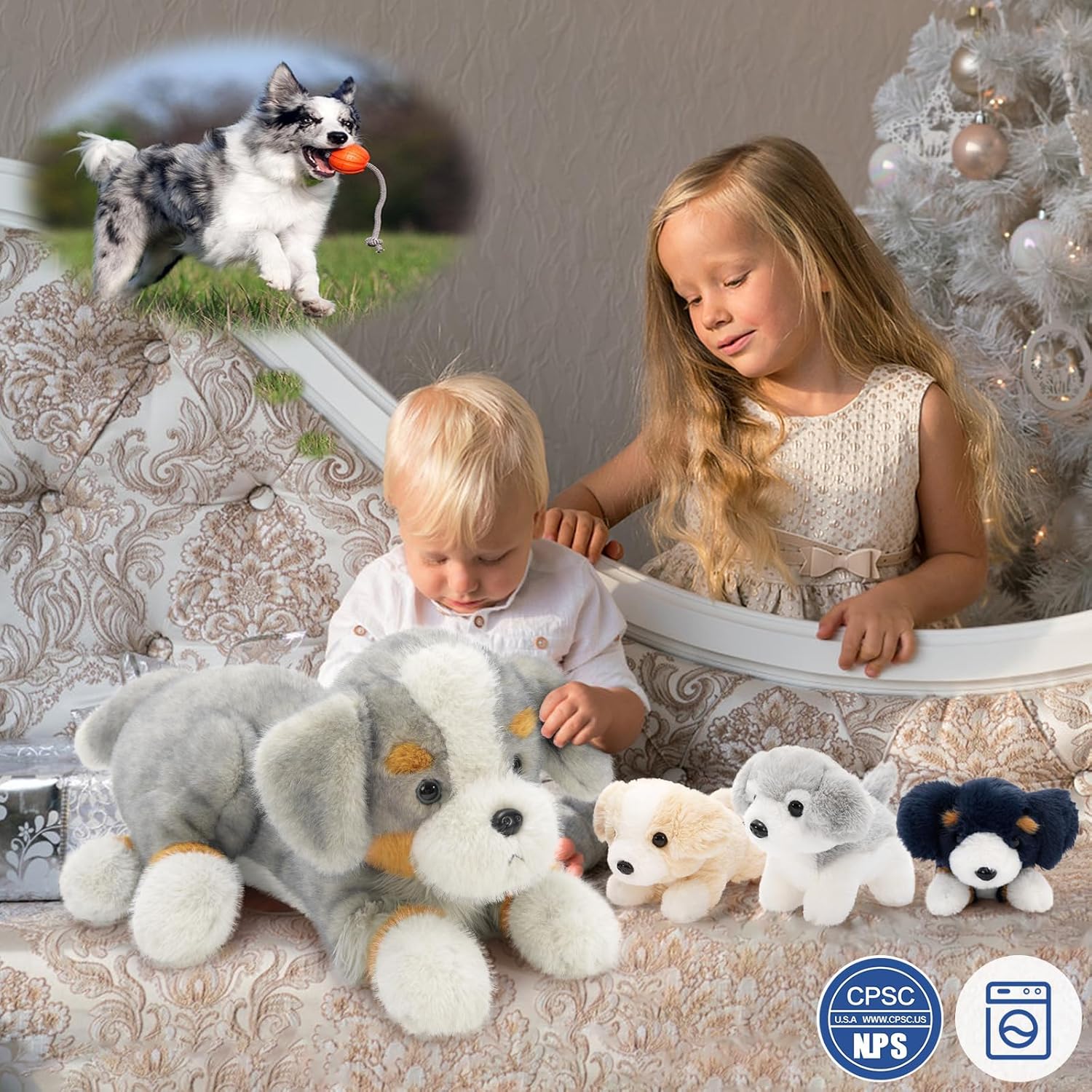 Tezituor 5Pcs Australian Shepherd Plush Set 1