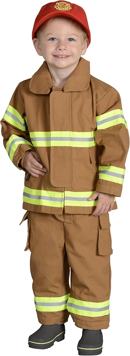 Aeromax Jr Fire Fighter Suit for Kids Tan 18 Months