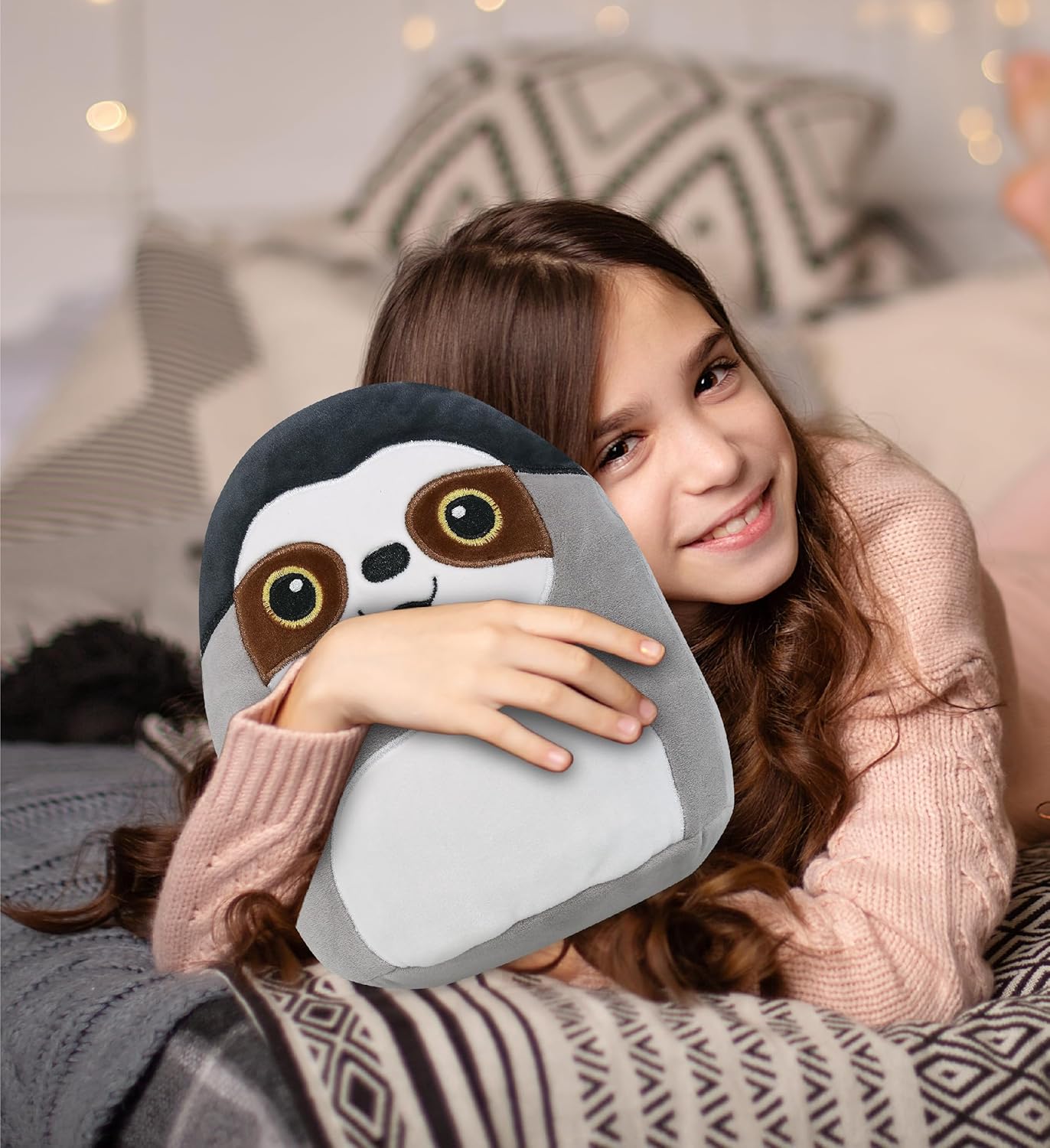 DolliBu Snug-Mooshies Sloth Plush Toy - 10 Inch