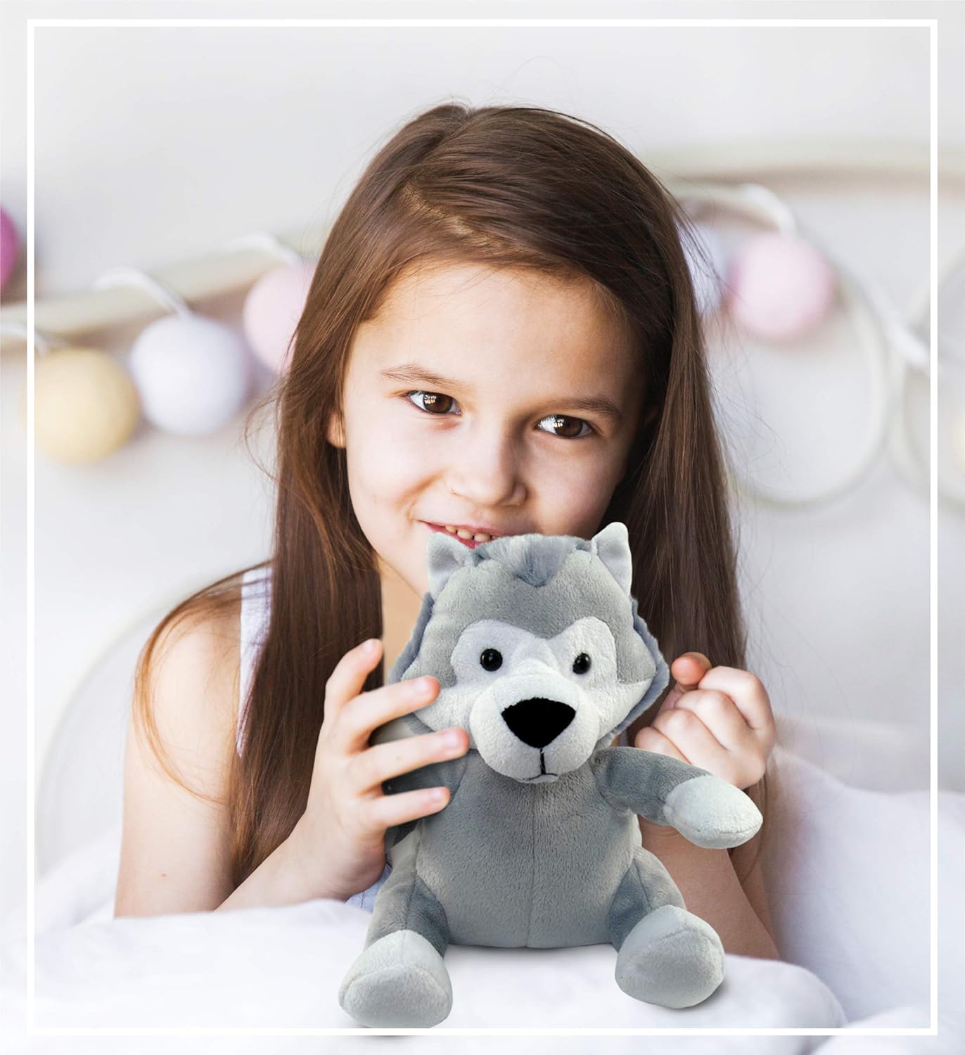 DolliBu Plush Wolf Stuffed Animal - 6 Inches