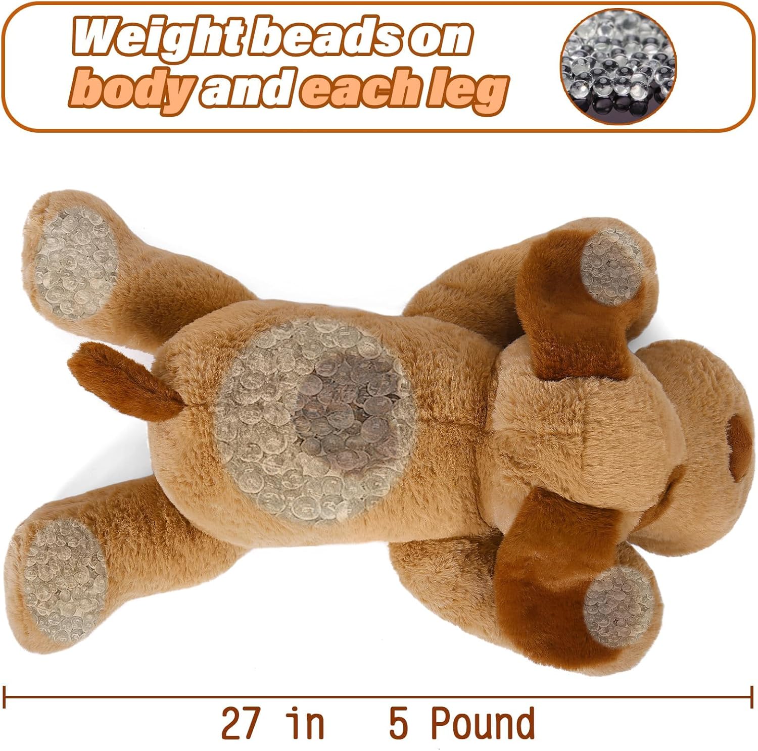 JellyMallow 5 lbs Weighted Plush Animal Pillow