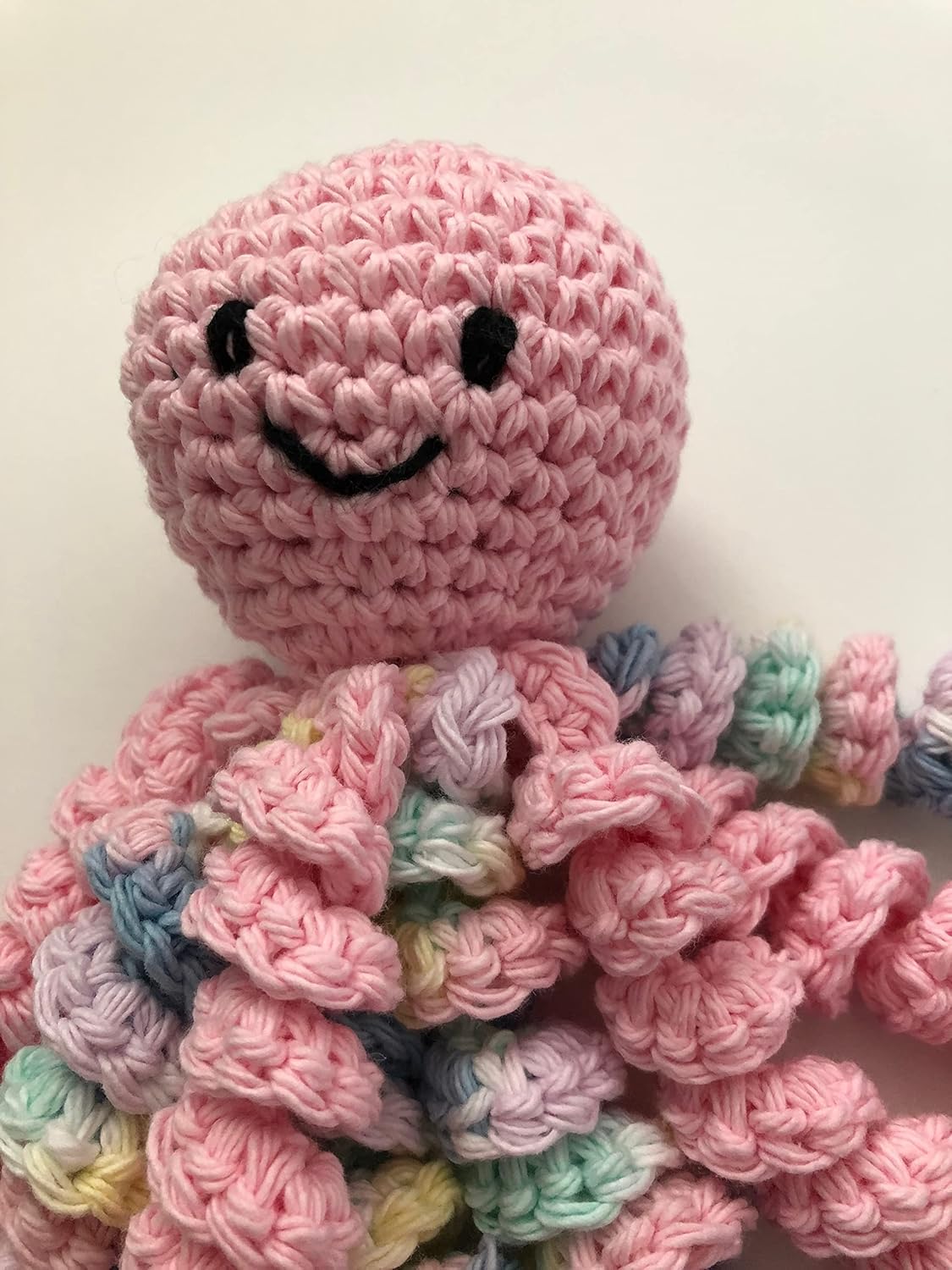 Pink Crochet Octopus Baby Toy for Preemies