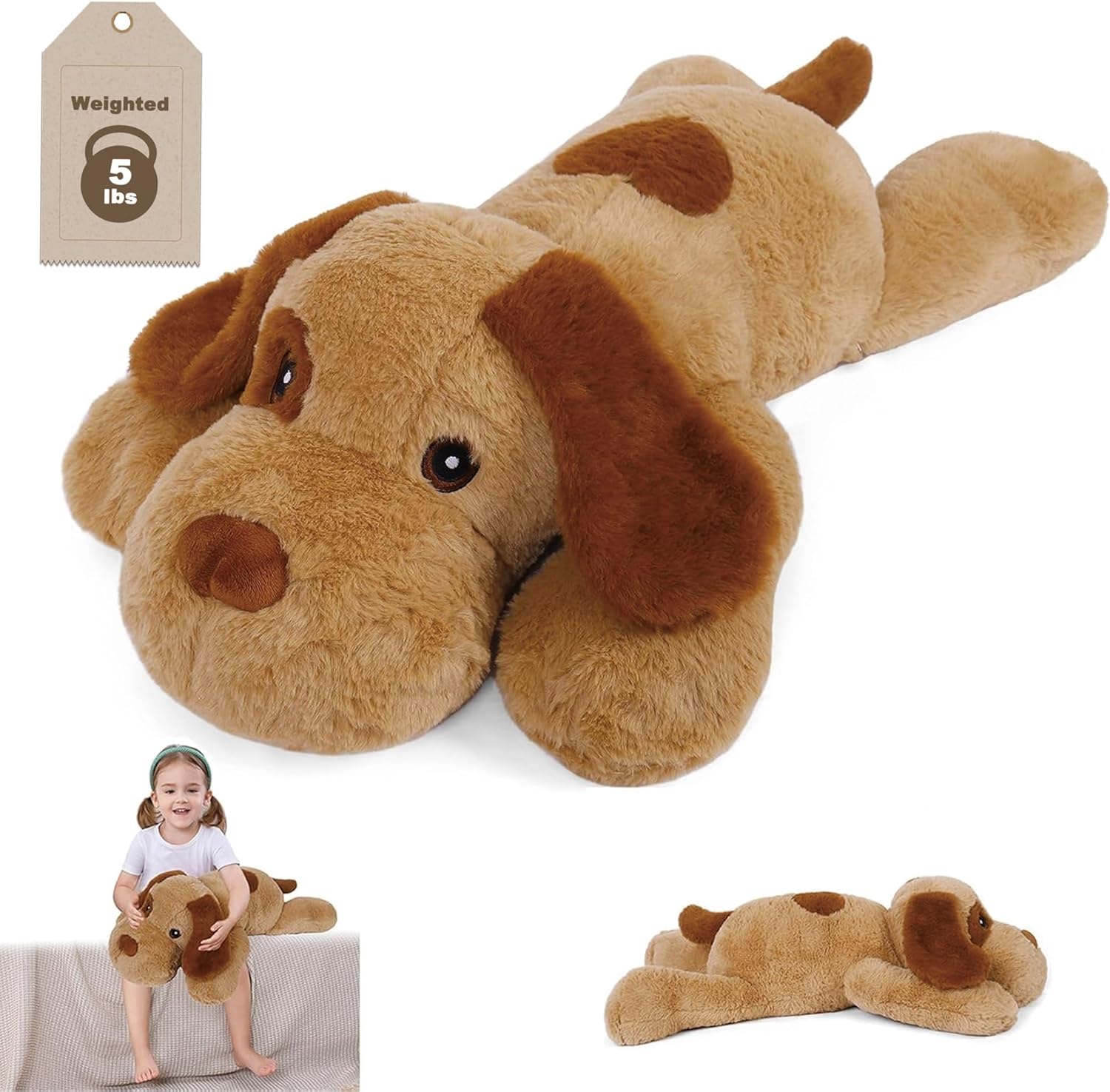 JellyMallow 5 lbs Weighted Plush Animal Pillow
