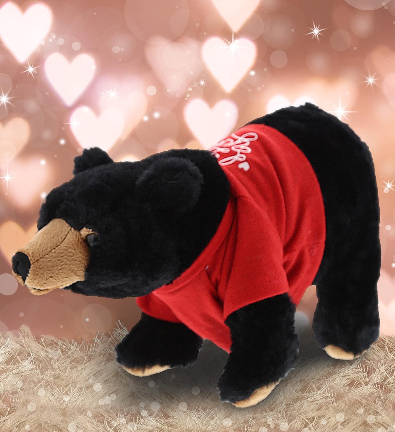 DolliBu Personalized I Love You Black Bear Plush Toy 1