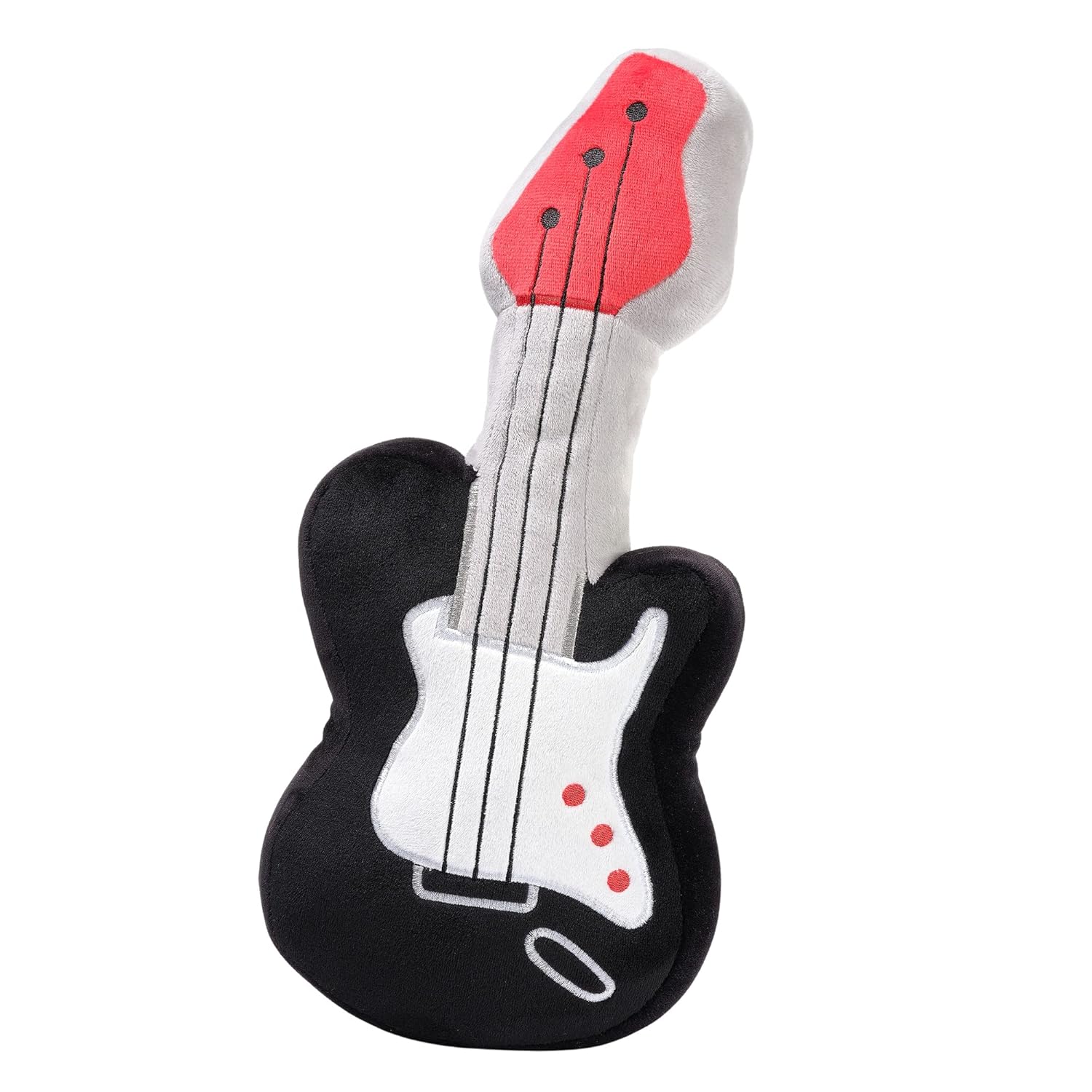Lambs Ivy Rock Star Guitar Plush Toy - GrayBlack