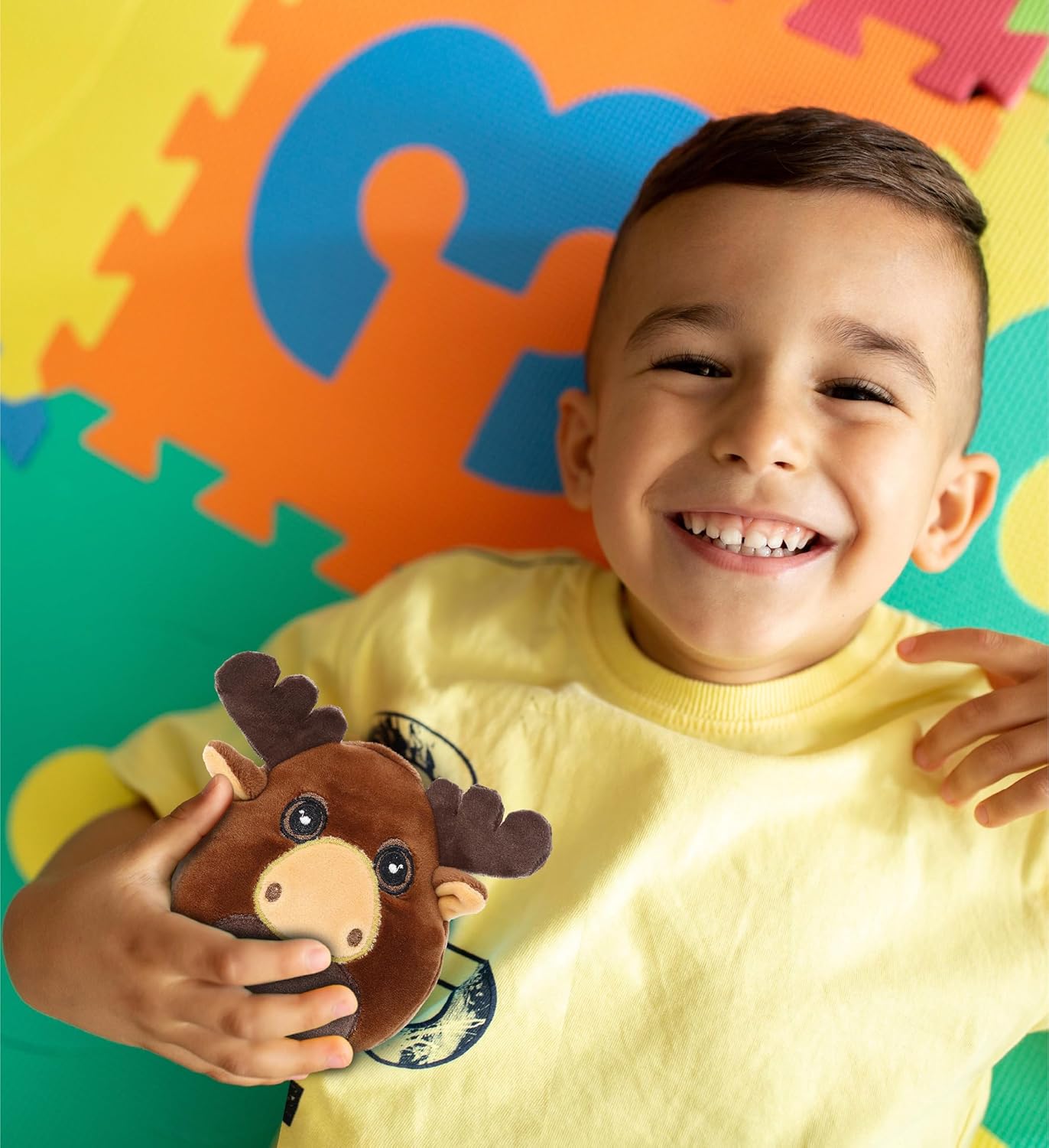 DolliBu Snug Mooshies Moose Stuffed Animal - 4 Inch