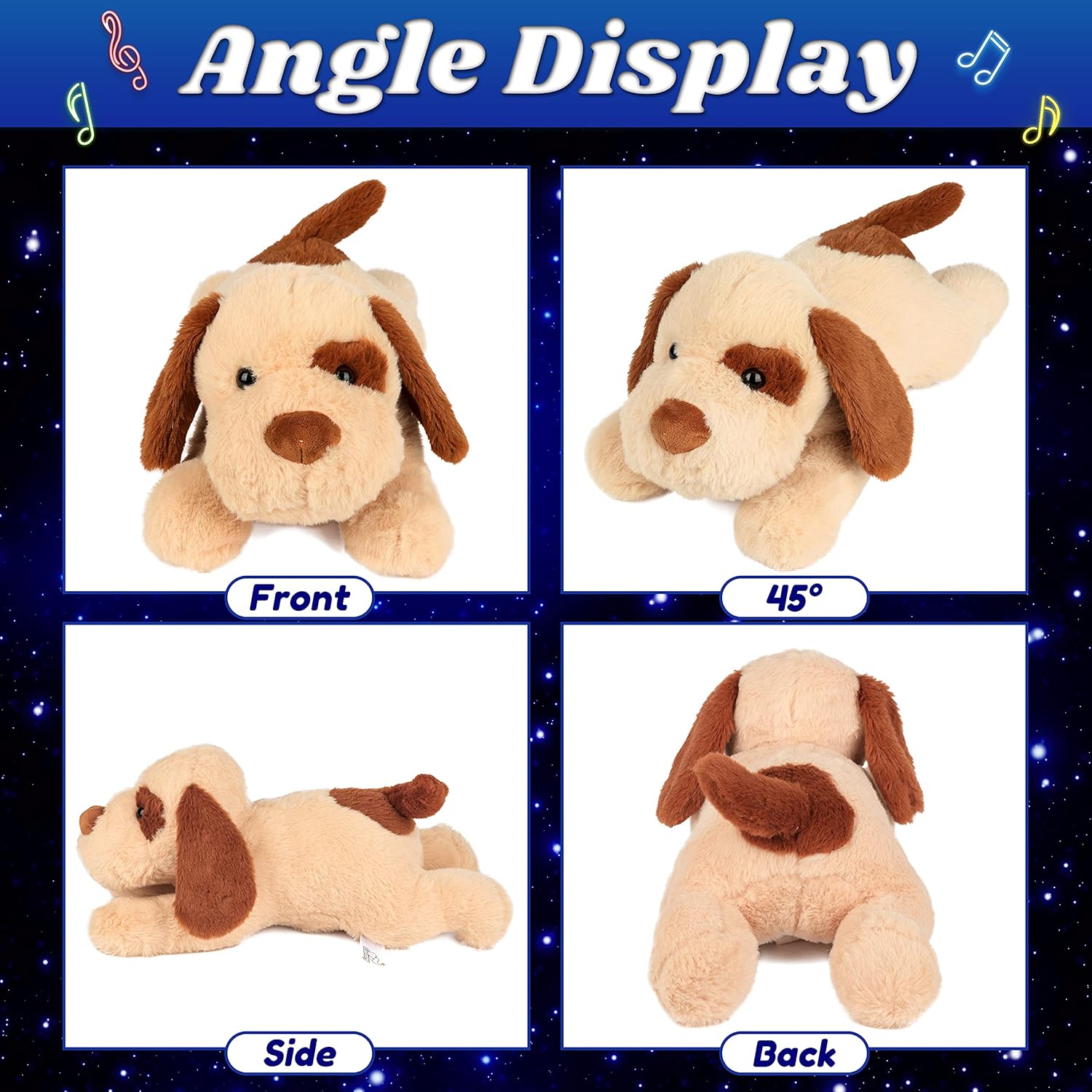 Cuteoy Musical Plush Dog Nightlight Toy 14 Inch 1