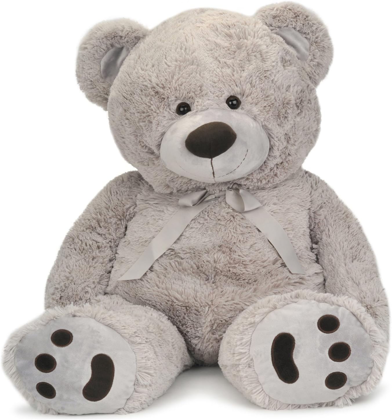 JOON Huge Teddy Bear - 38 Inches Light Gray Fluffy Faux Fur