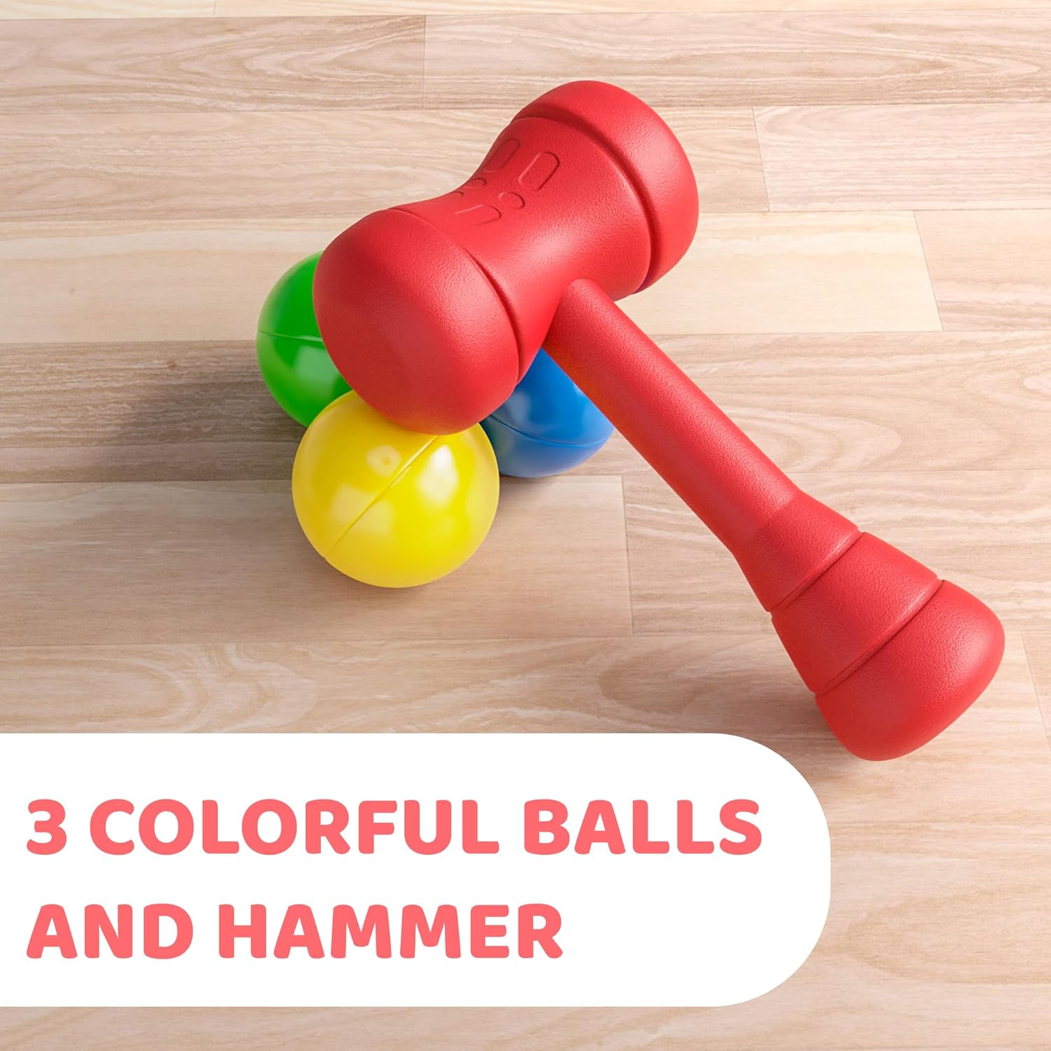 Lollipop Baby Hammer Toy Set - 3 Balls Child-Friendly Hammer