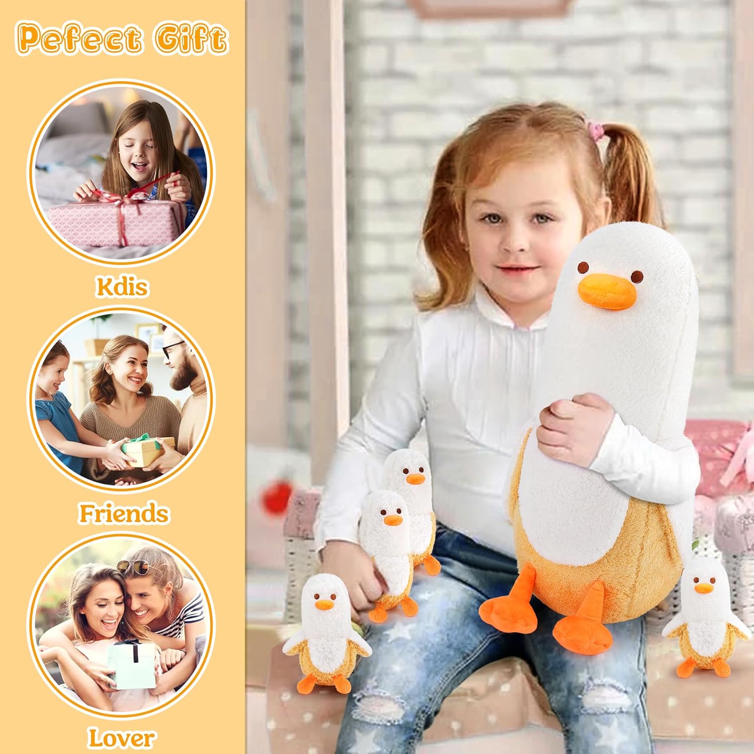 Auspicious Beginning 5-Piece Banana Duck Plush Set