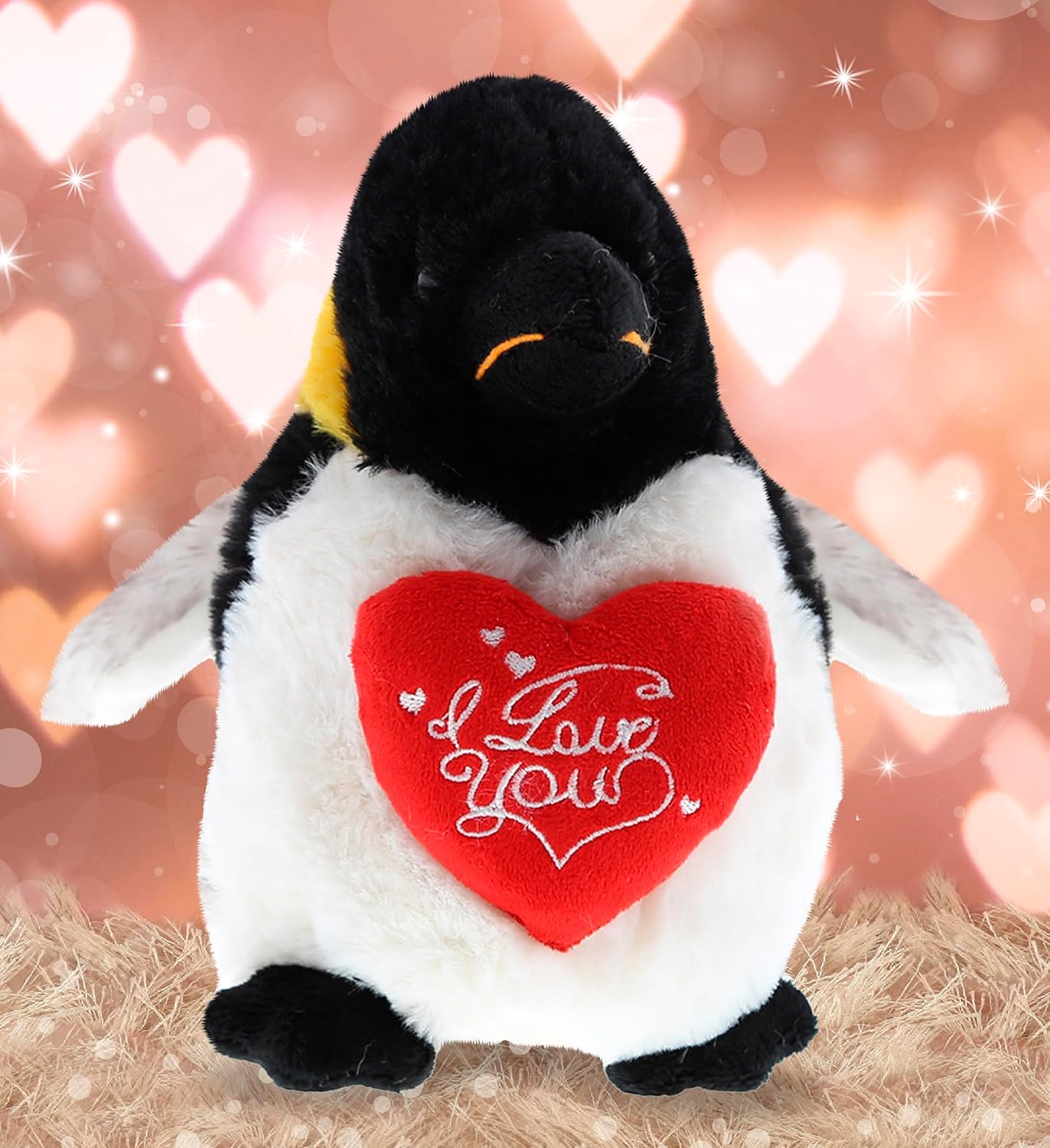 DolliBu I Love You Valentine Emperor Penguin Plush - 7 Inches