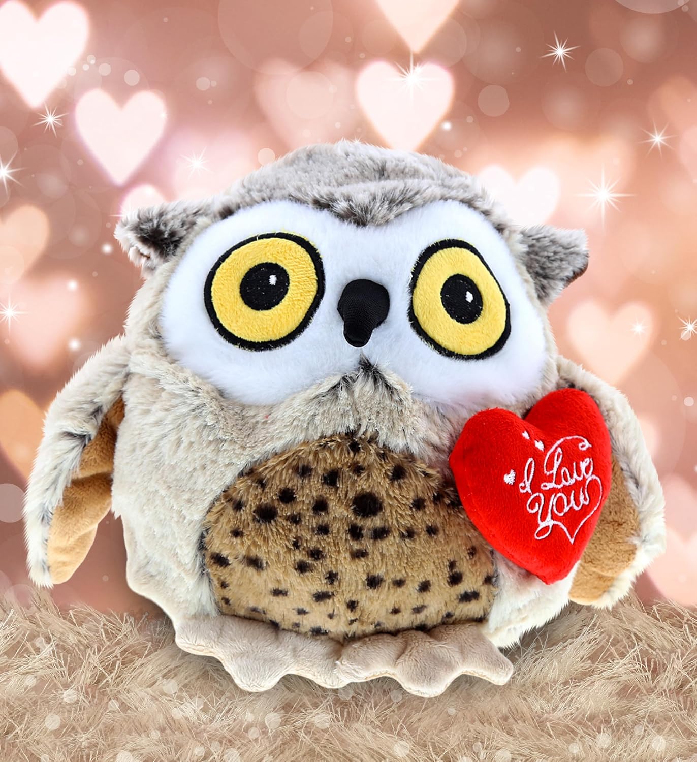 DolliBu I Love You Valentine Owl Plush - 6 Inches