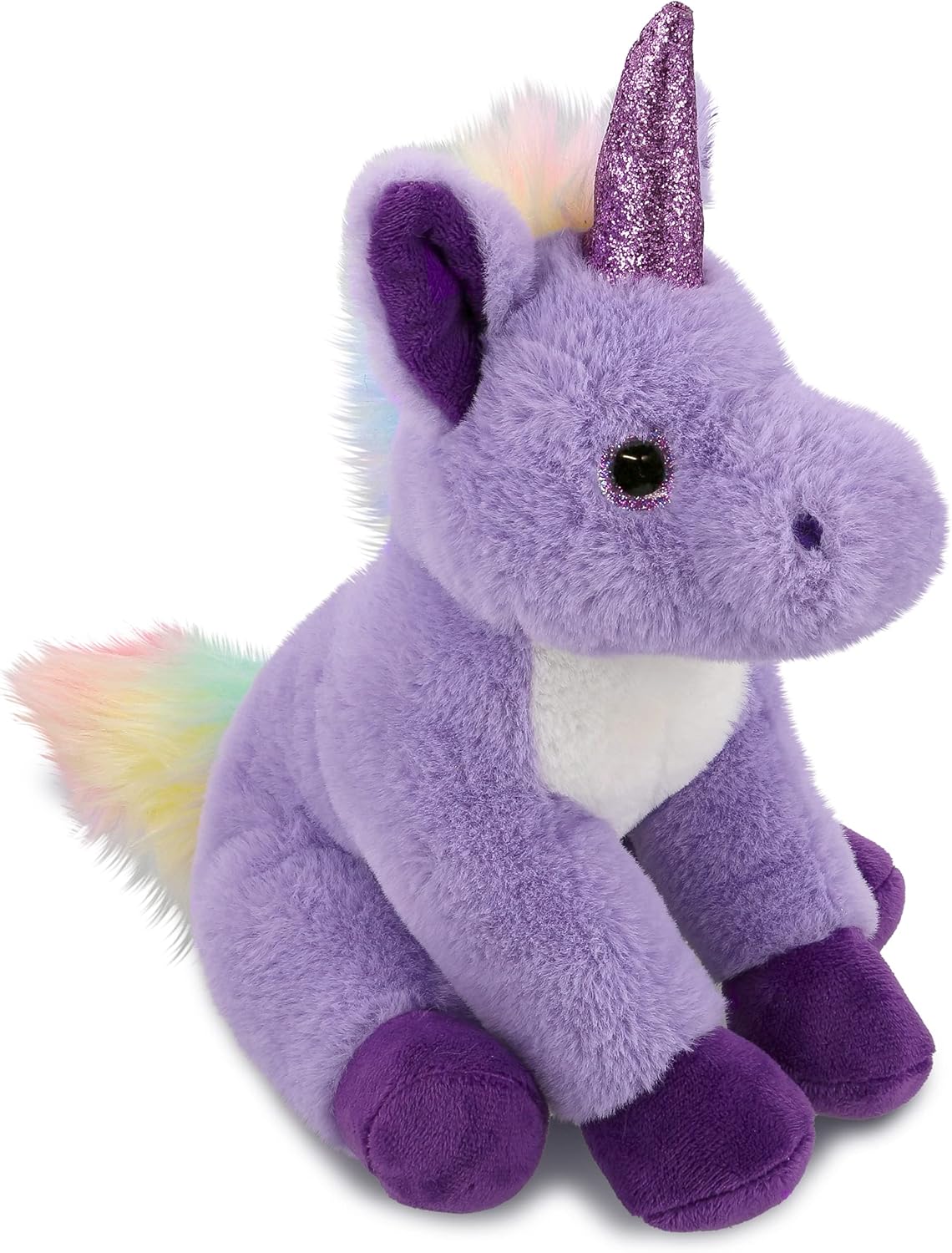 DolliBu Plush Purple Unicorn - 9 Inches Huggable Toy