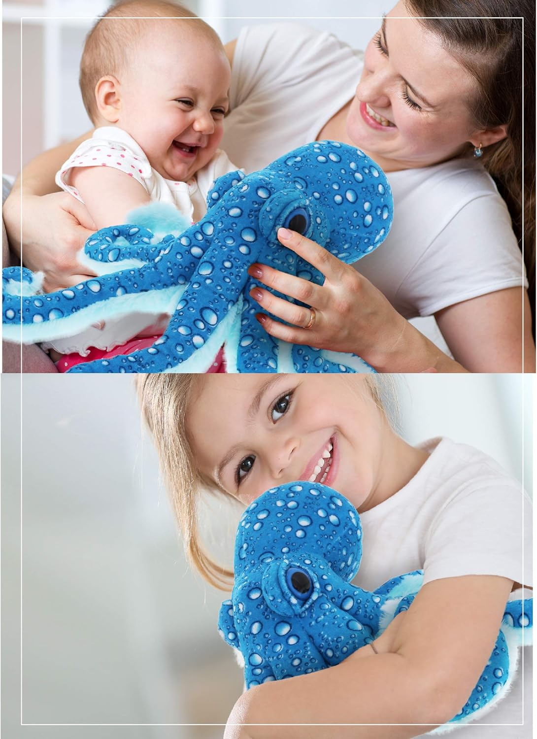 DolliBu Large Blue Octopus Plush Toy - 16 Inches 1