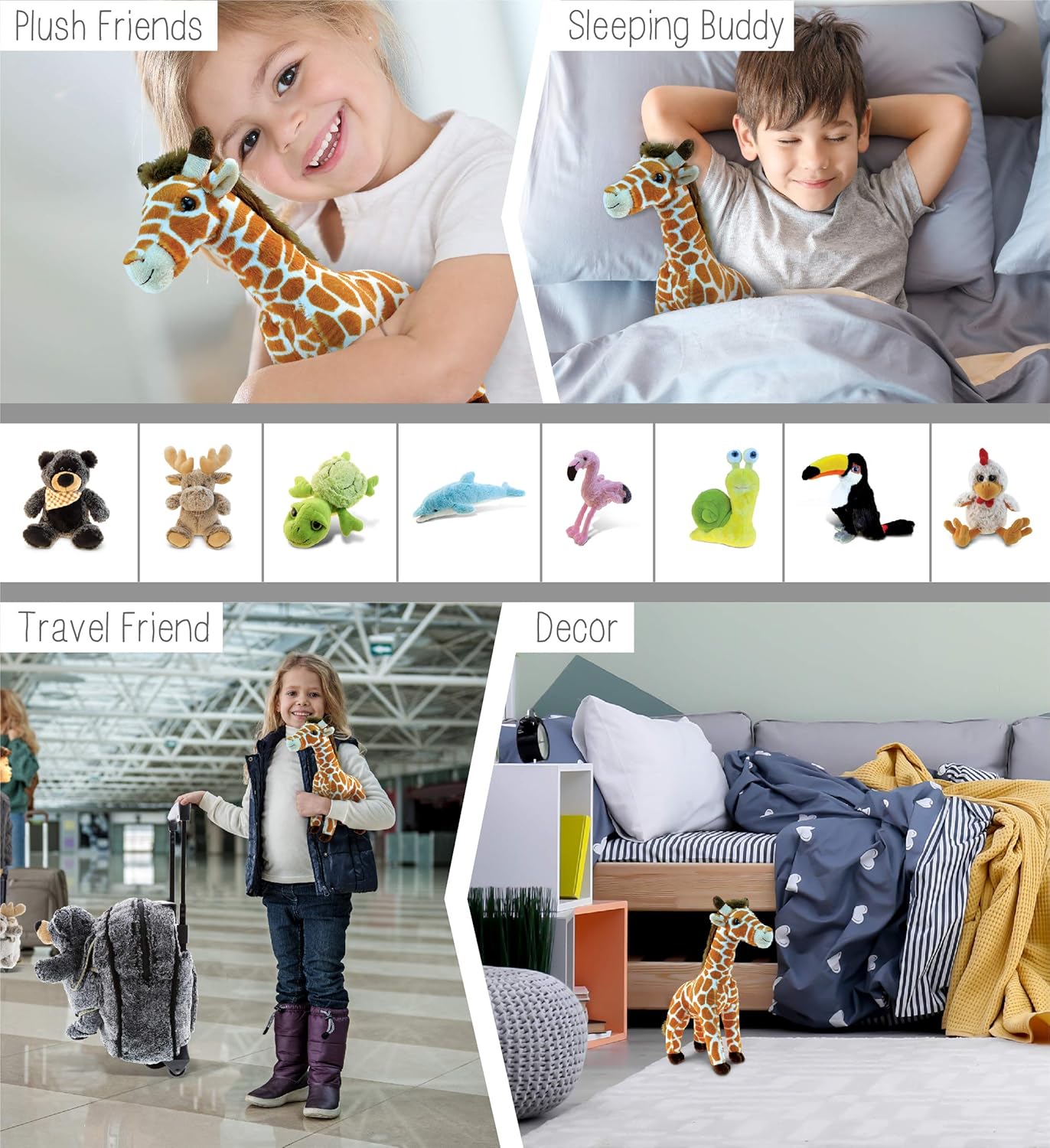 DolliBu Plush Giraffe Toy - Soft Huggable 125 Inch
