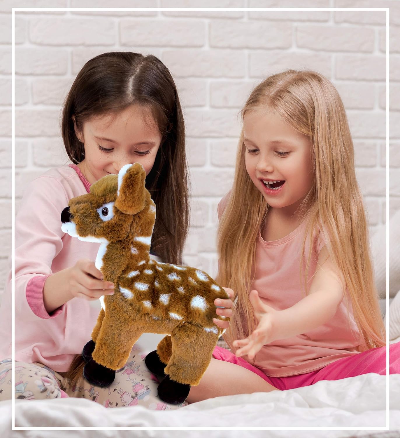 DolliBu Plush Deer - Super Soft Huggable 125 Inch Standing Deer Toy