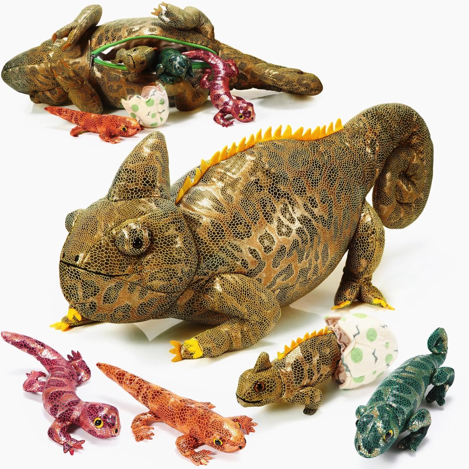 Lenwen 5 Piece Chameleon Plush Toy Set 26 Inch