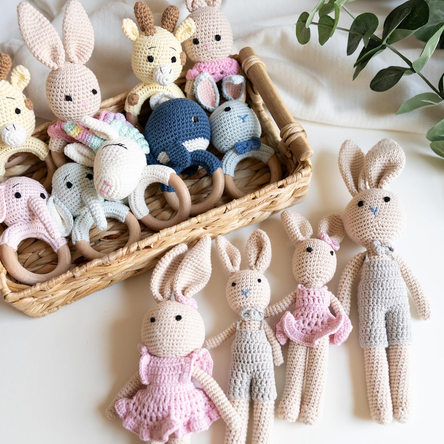 KawaiOnO Bunny Family Handmade Plushie Doll