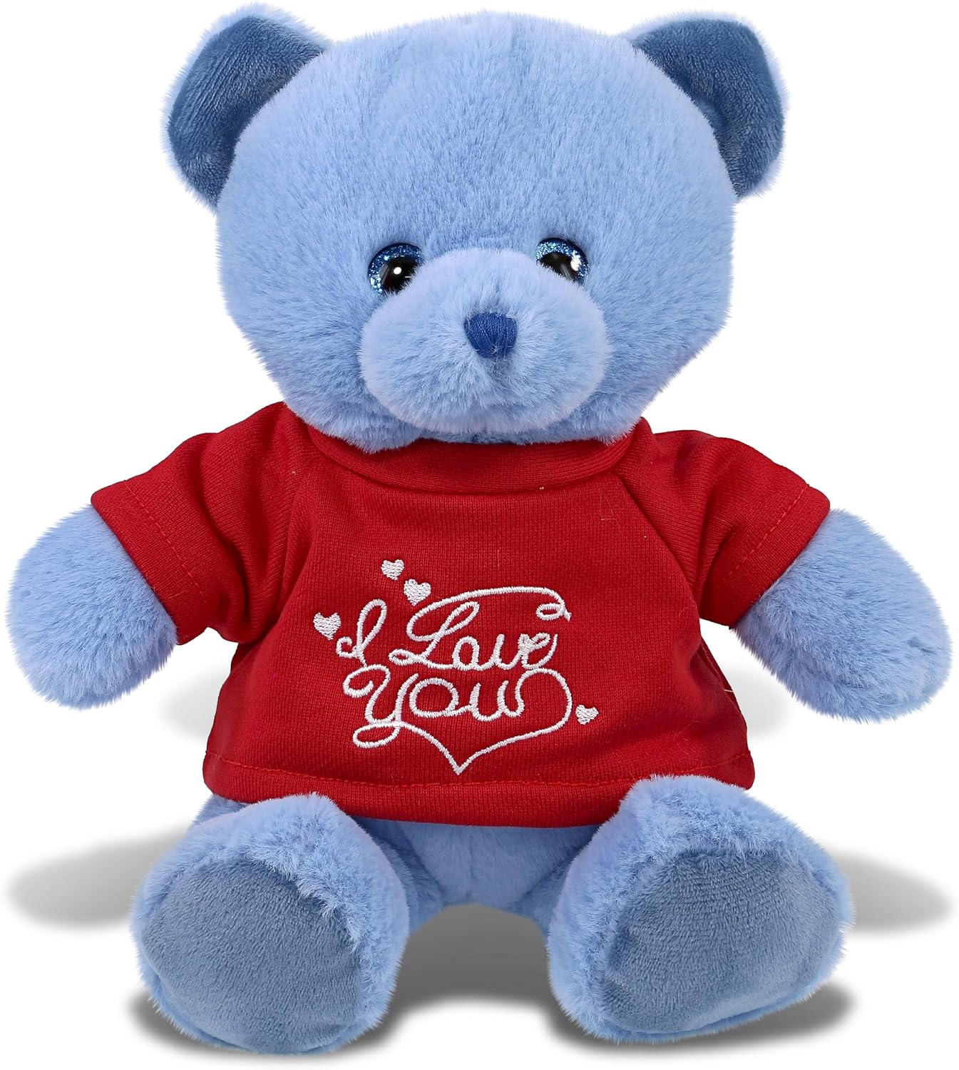 DolliBu I Love You Baby Blue Bear Plush - 8 Inches