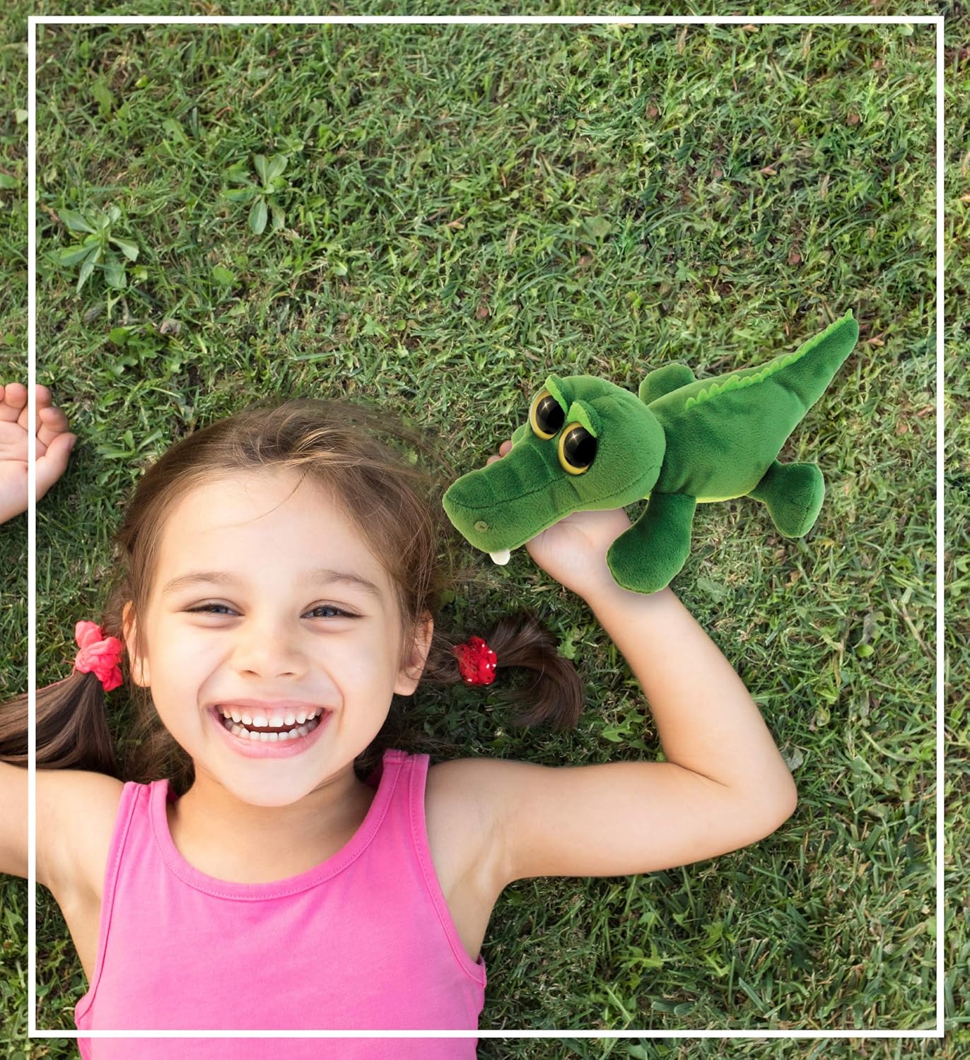 DolliBu Green Alligator Plush Stuffed Animal - 6 Inches 1