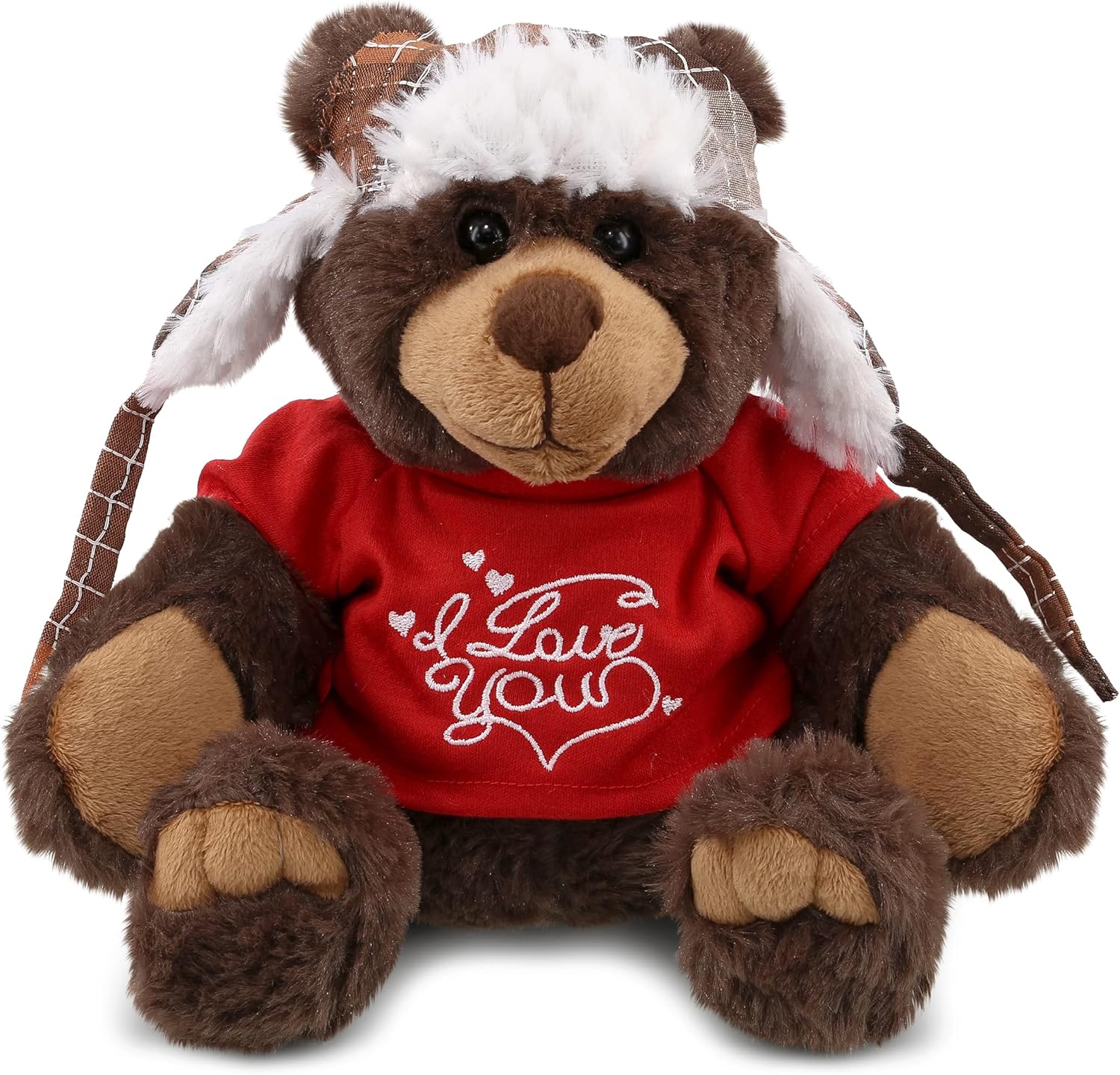 DolliBu I Love You Brown Bear Plush - 11 Inches 1