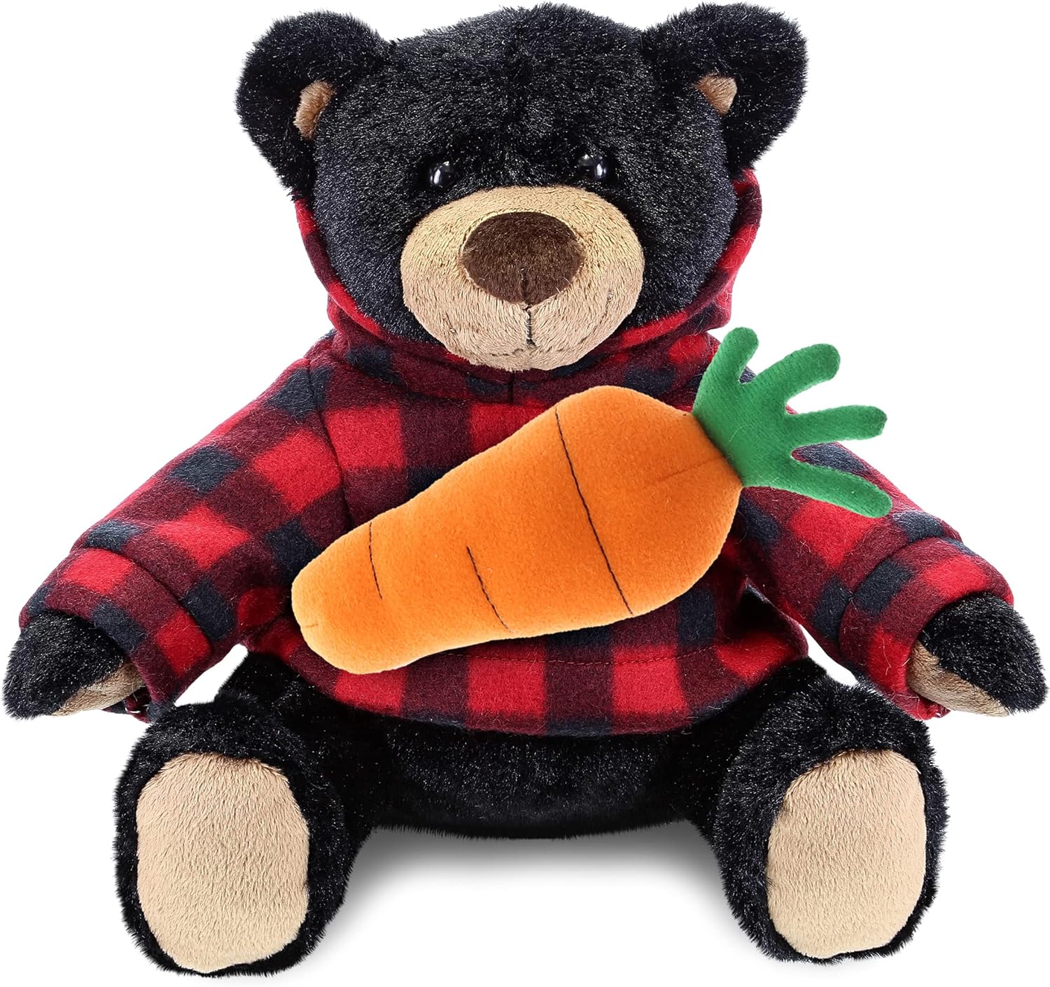 DolliBu Personalized Easter Black Bear Plush with Carrot