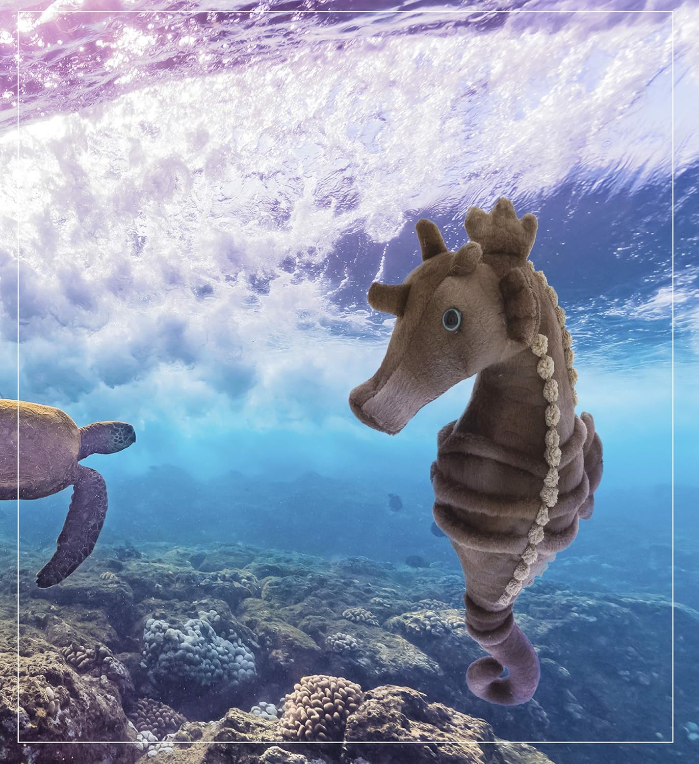 DolliBu Wild Stuffed Animals Soft Plush Collection - 12 Inch Brown Seahorse