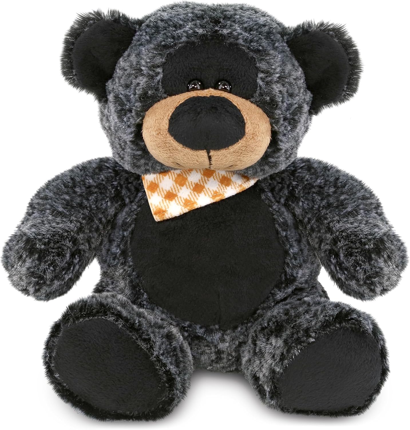 DolliBu Plush Black Bear Stuffed Animal - 8 Inch Huggable