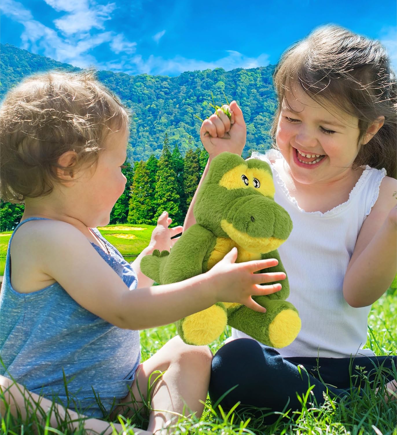 DolliBu Alligator Plush Toy 9 Inches Eco-Friendly Stuffed Animal